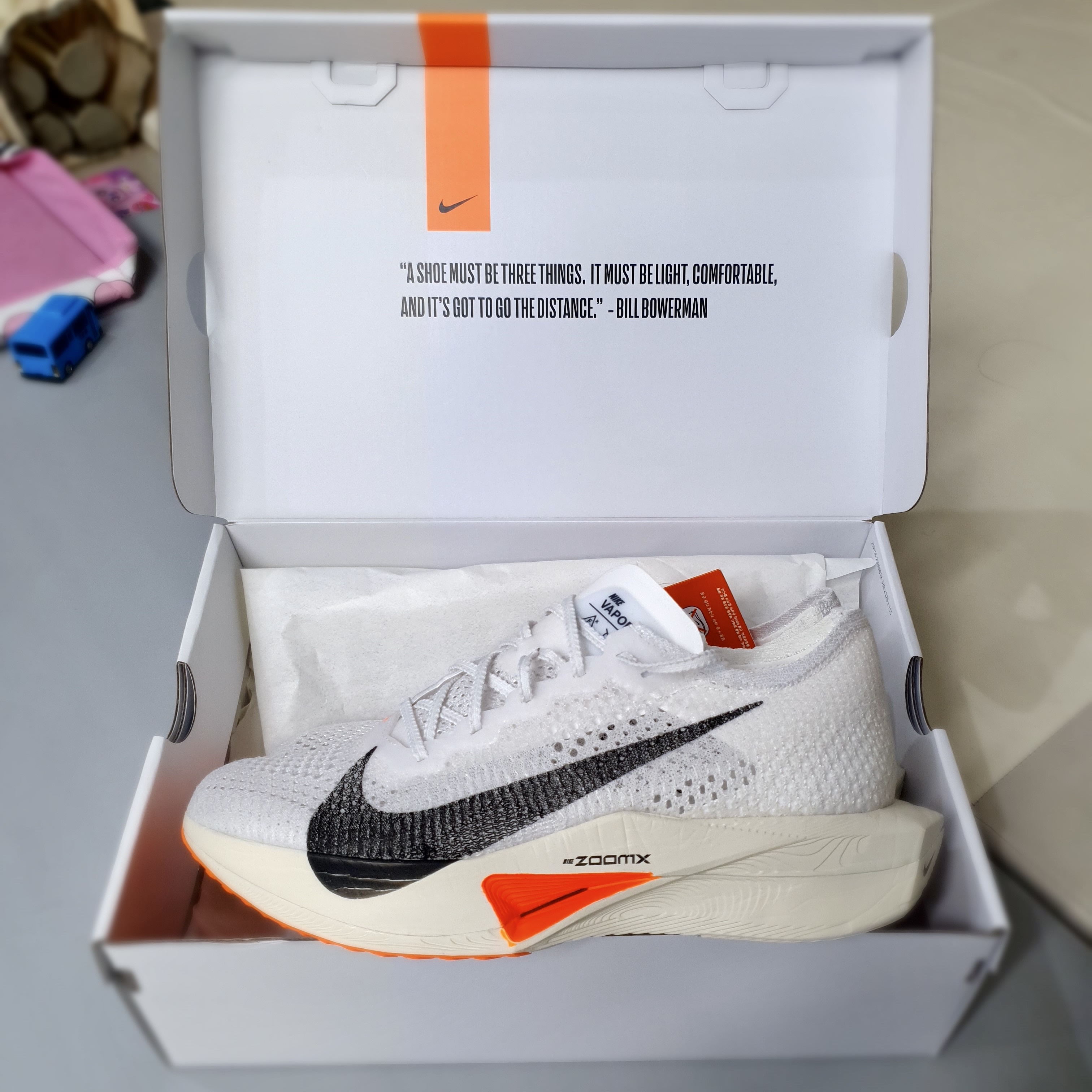 Nike ZoomX Vaporfly Next% 3 Prototype White 착용 스타일 - 1