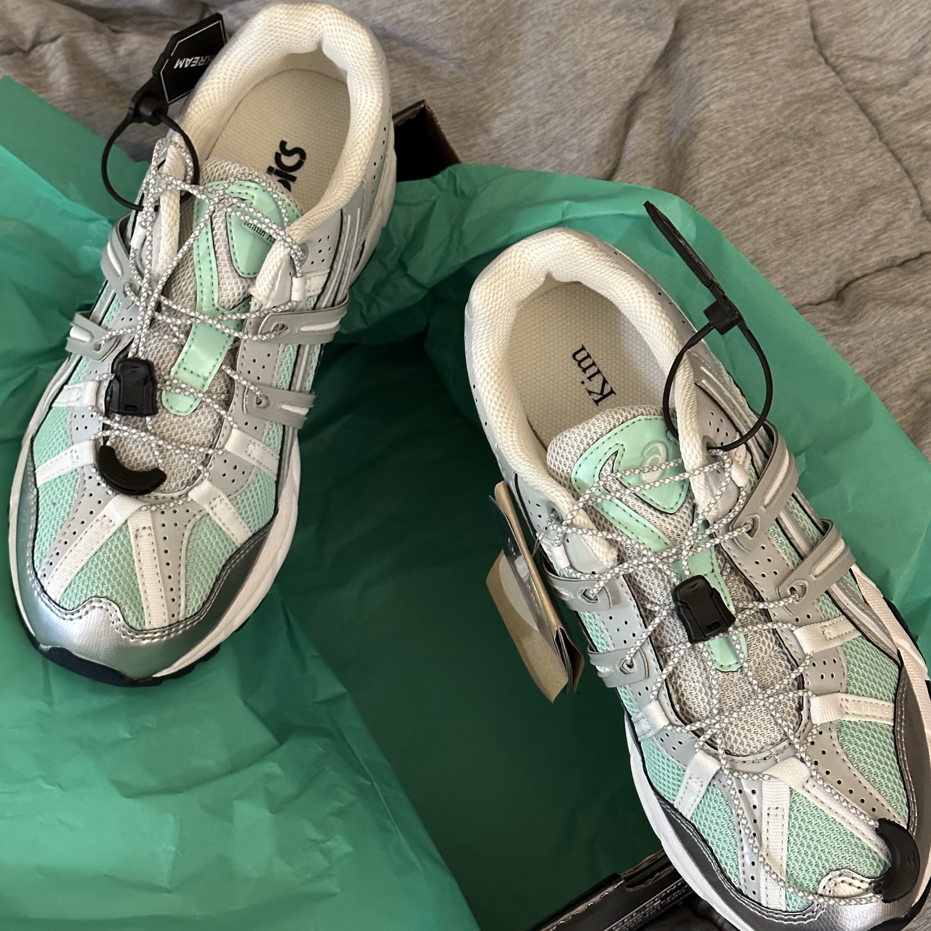 (W) Asics x Matin Kim Gel-Sonoma 15-50 Oasis Green Pure Silver 착용 스타일 - 1