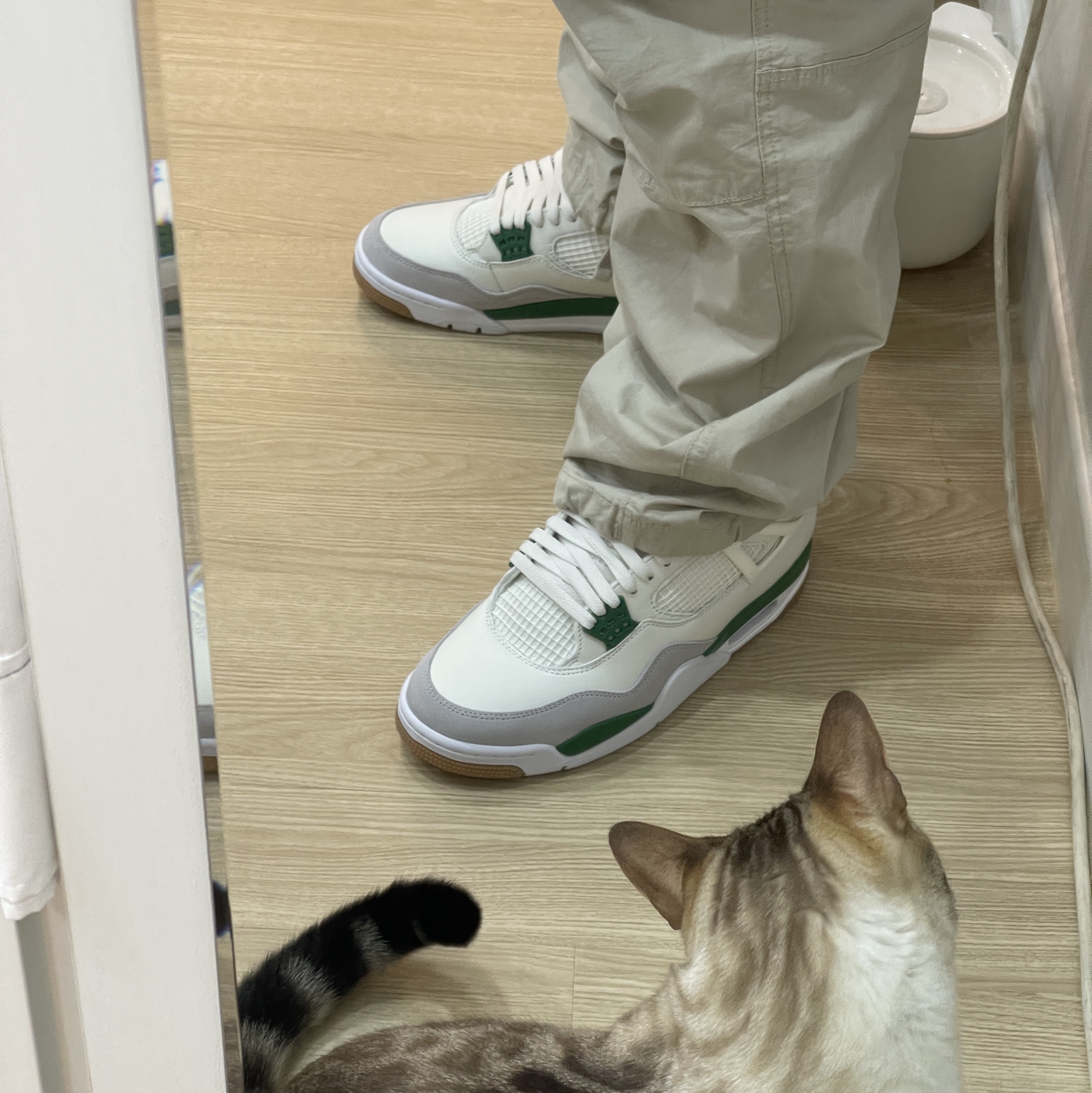 Jordan 4 x Nike SB Retro SP Pine Green 착용 스타일 - 5