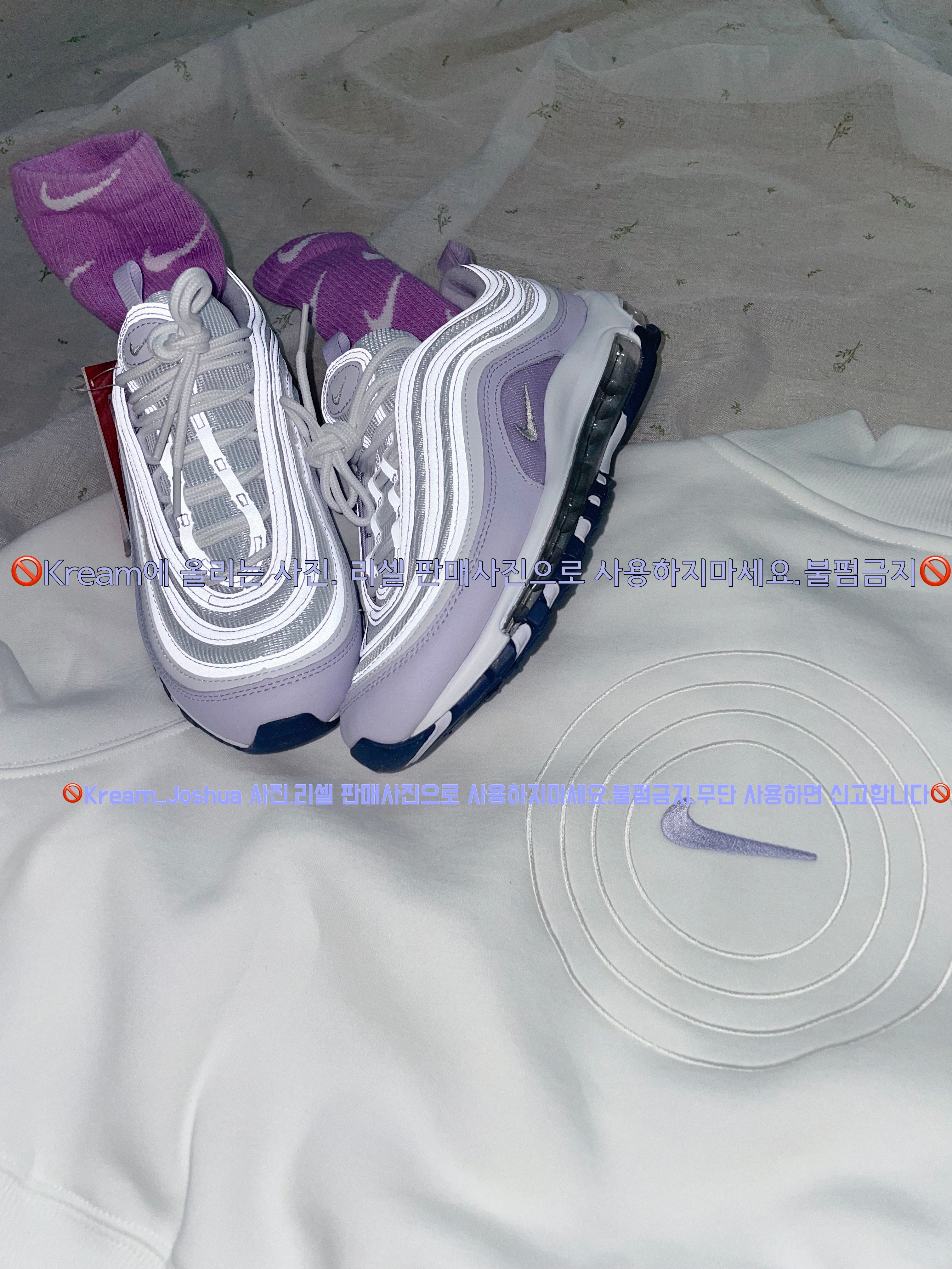 Nike NSW Woven Shorts Iced Lilac - Asia, (GS) Nike Air Max 97 White Metallic Silver 착용 스타일 - 5