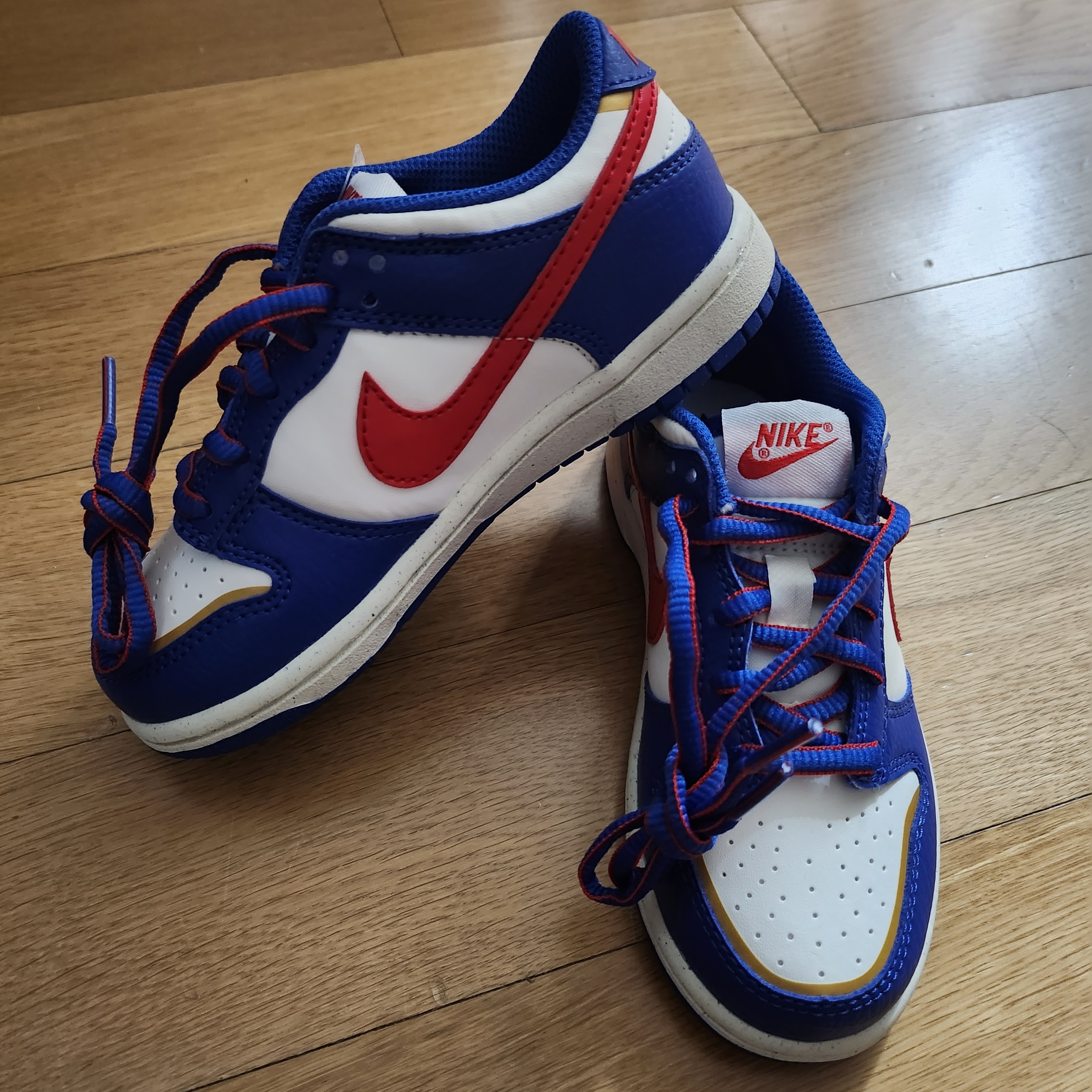 (PS) Nike Dunk Low Game Royal University Red 착용 스타일 - 1