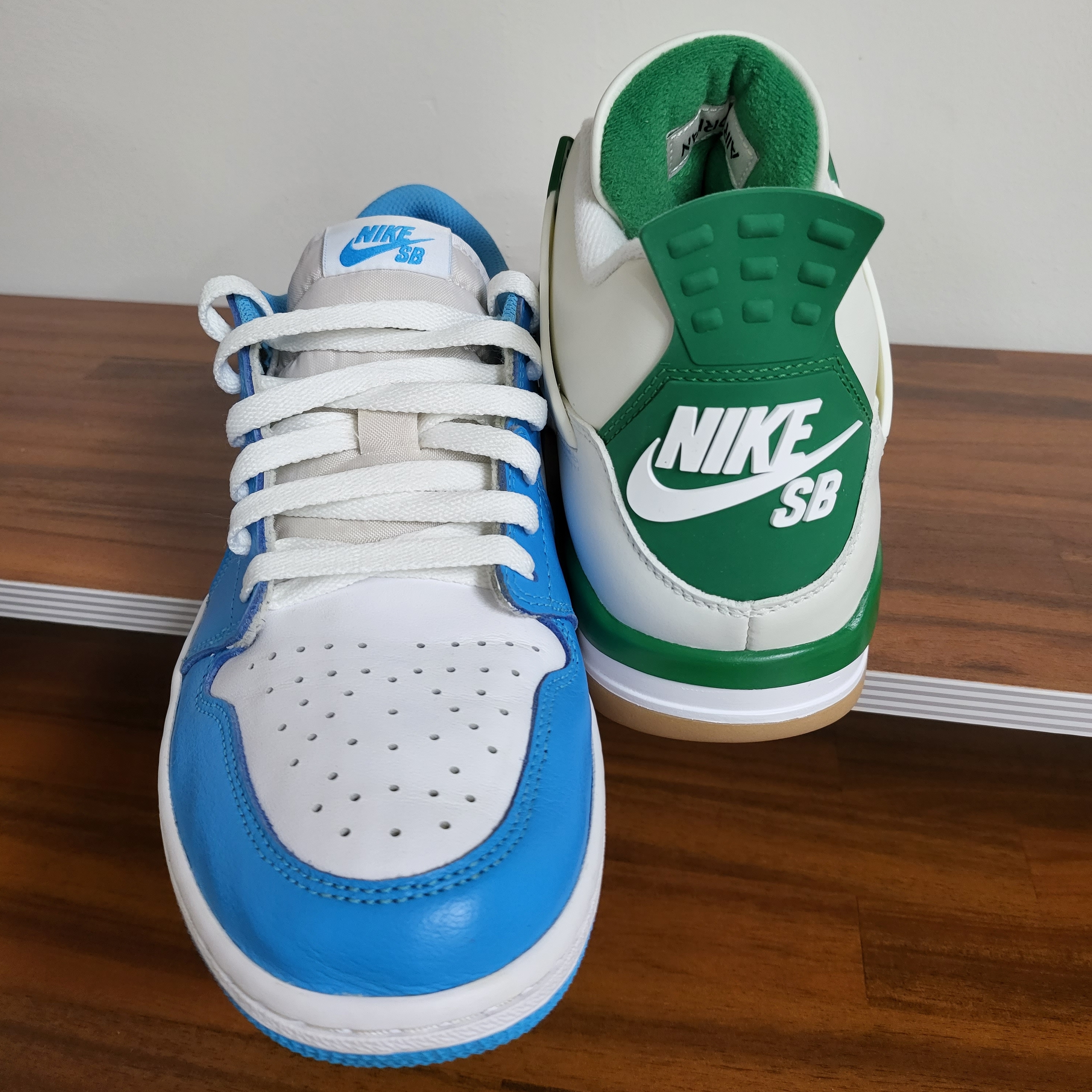 Jordan 4 x Nike SB Retro SP Pine Green, Jordan 1 Low SB UNC 착용 스타일 - 1