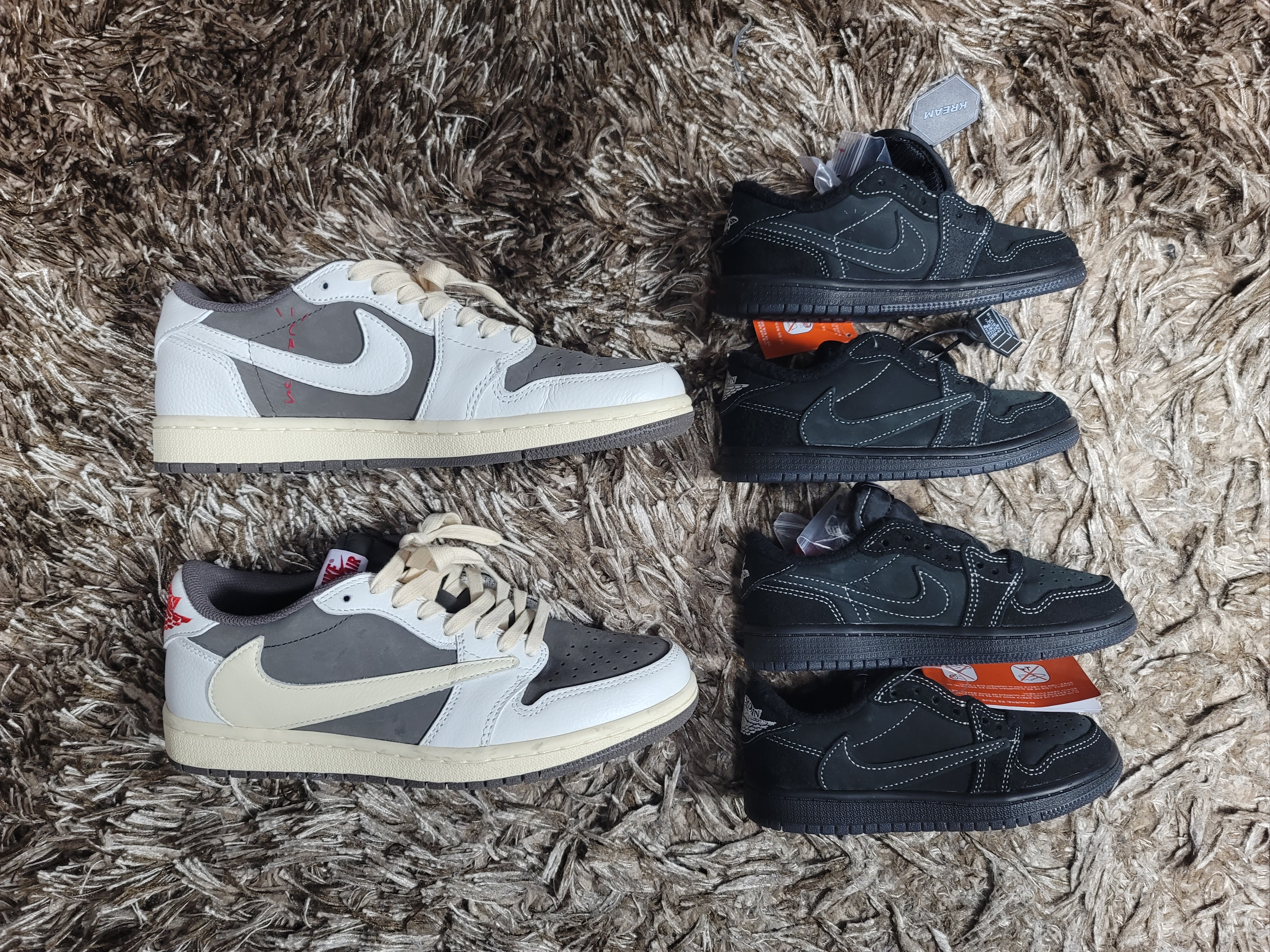 (TD) Jordan 1 x Travis Scott Retro Low OG SP Black Phantom, (PS) Jordan 1 x Travis Scott Retro Low OG SP Black Phantom 착용 스타일 - 3