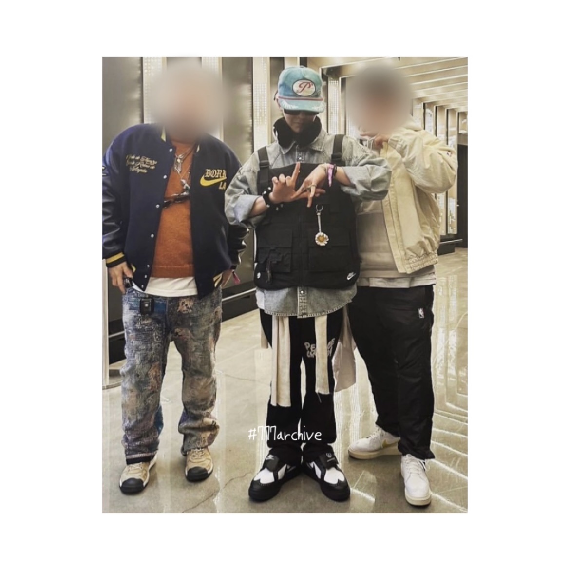 Nike x Peaceminusone Kwondo1 Black and White, Nike x Peaceminusone 2+1 Jacket Black (DR0100-010) 착용 스타일 - 2