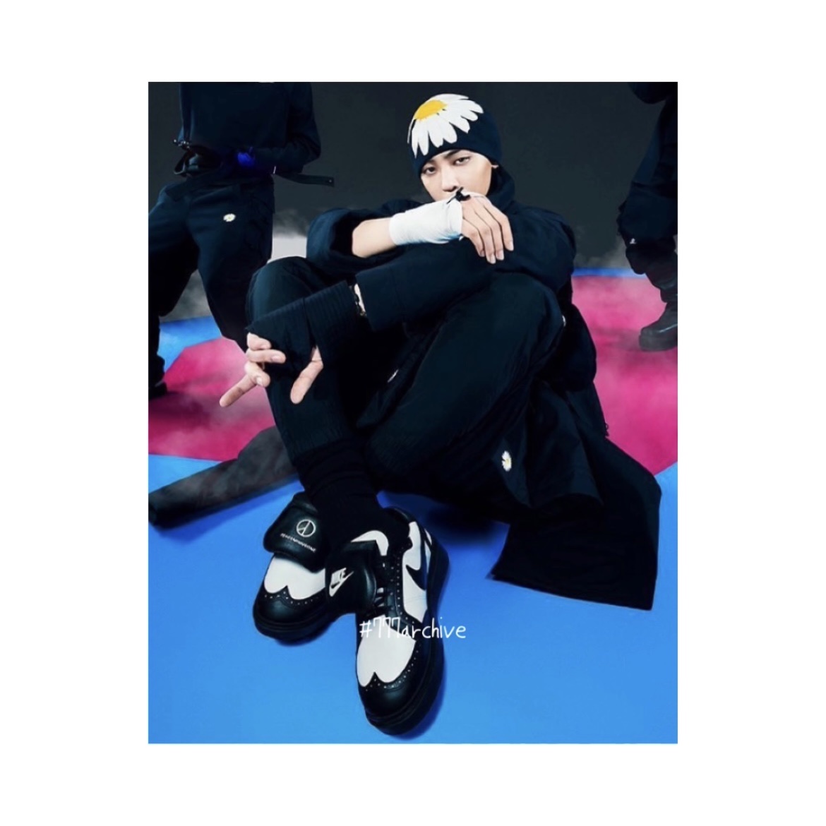 Nike x Peaceminusone Kwondo1 Black and White, Nike x Peaceminusone 2+1 Jacket Black (DR0100-010) 착용 스타일 - 3