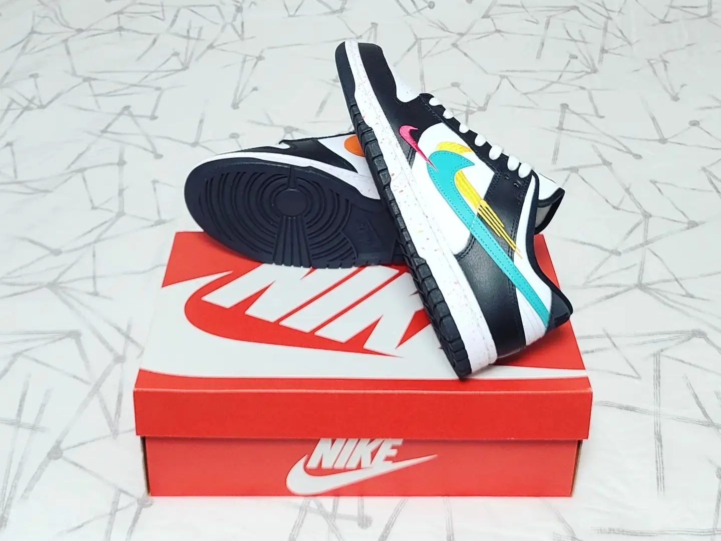 (W) Nike Dunk Low White Washed Teal 착용 스타일 - 4