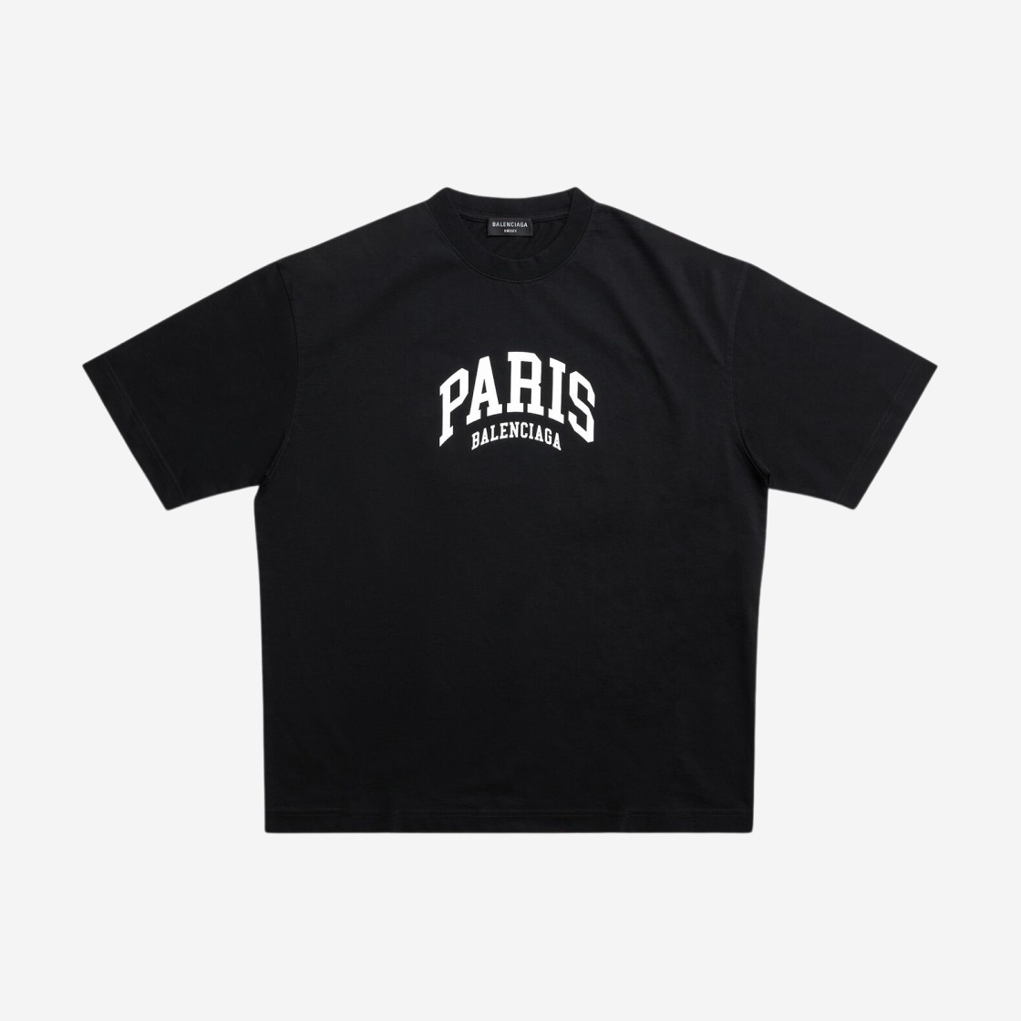 Balenciaga Cities Paris Medium Fit T-Shirt Black 상세 이미지 1