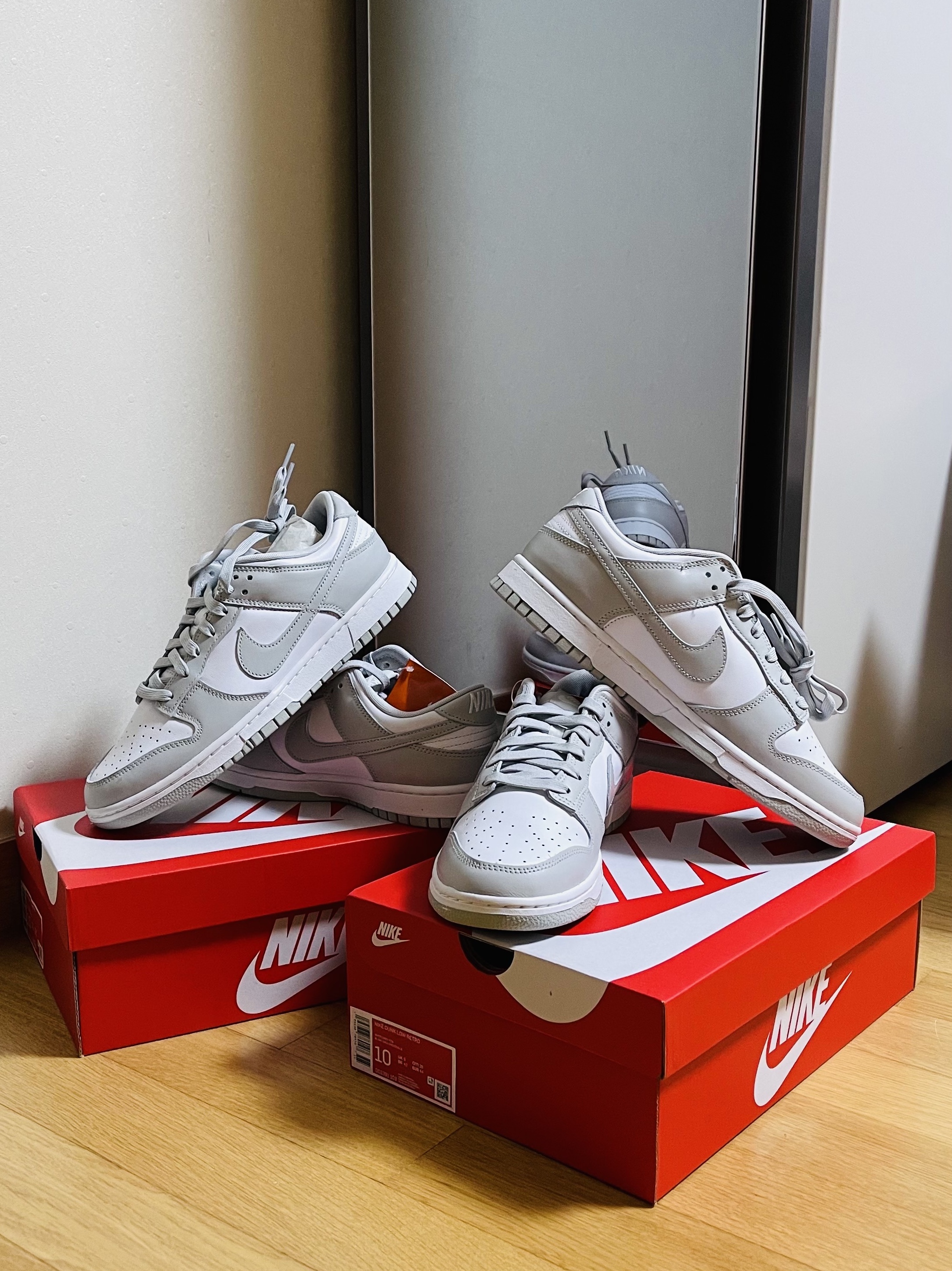 Nike Dunk Low Retro Grey Fog 착용 스타일