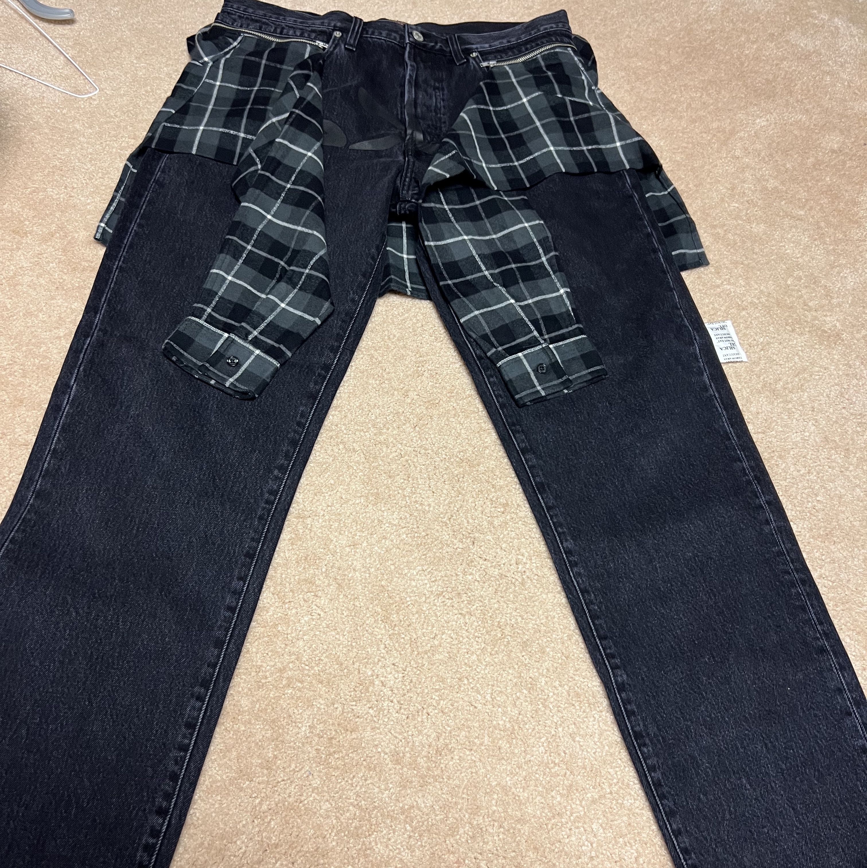 Supreme x Undercover Layered Jean Washed Black - 23SS 착용 스타일 - 1