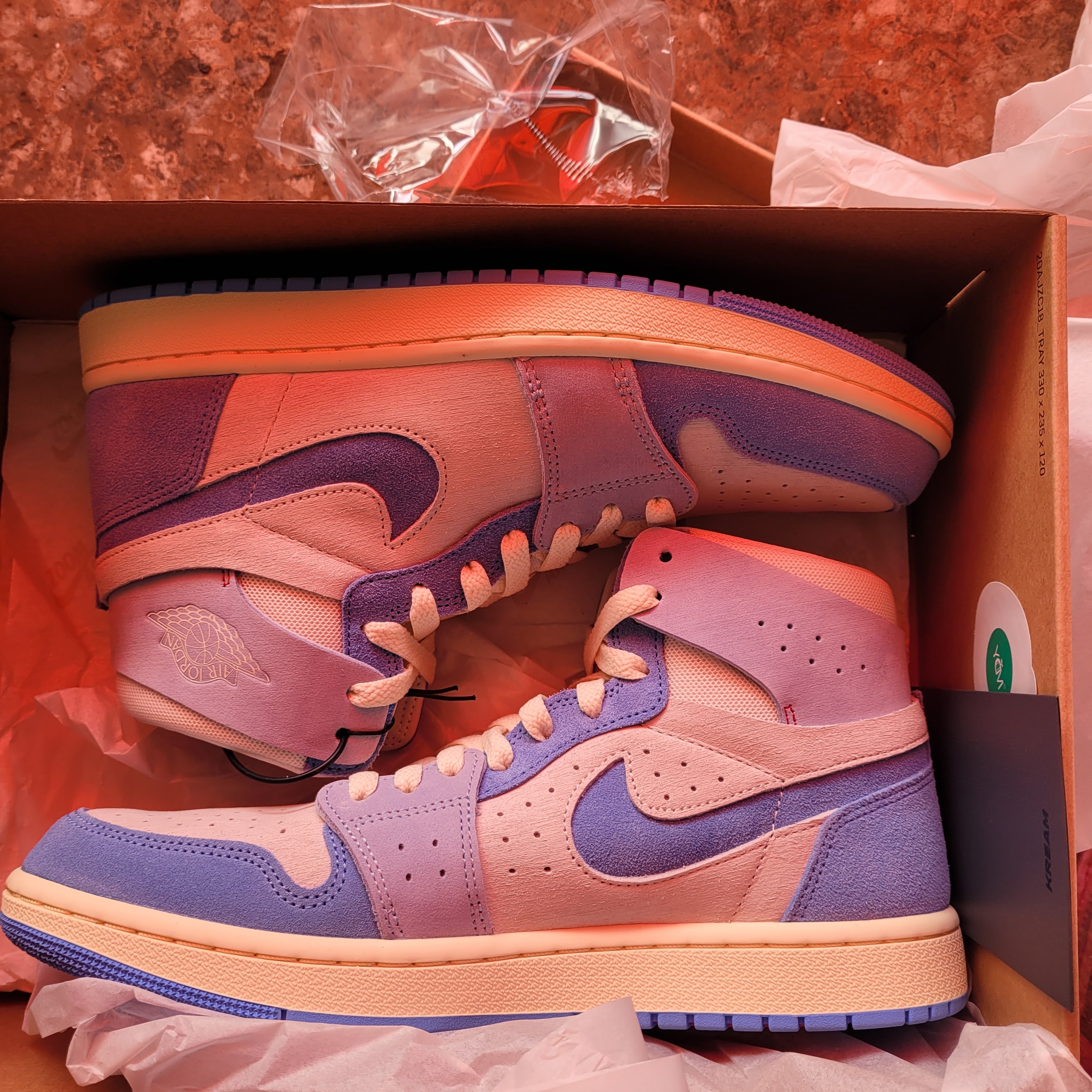 (W) Jordan 1 Zoom Air CMFT 2 Phantom University Blue 착용 스타일 - 5