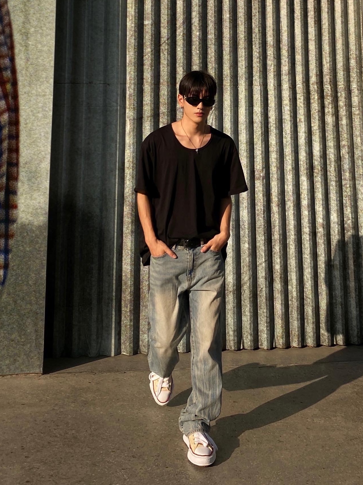 Maison Mihara Yasuhiro Peterson OG Sole Canvas Low-top Sneakers Natural 착용 스타일 - 1