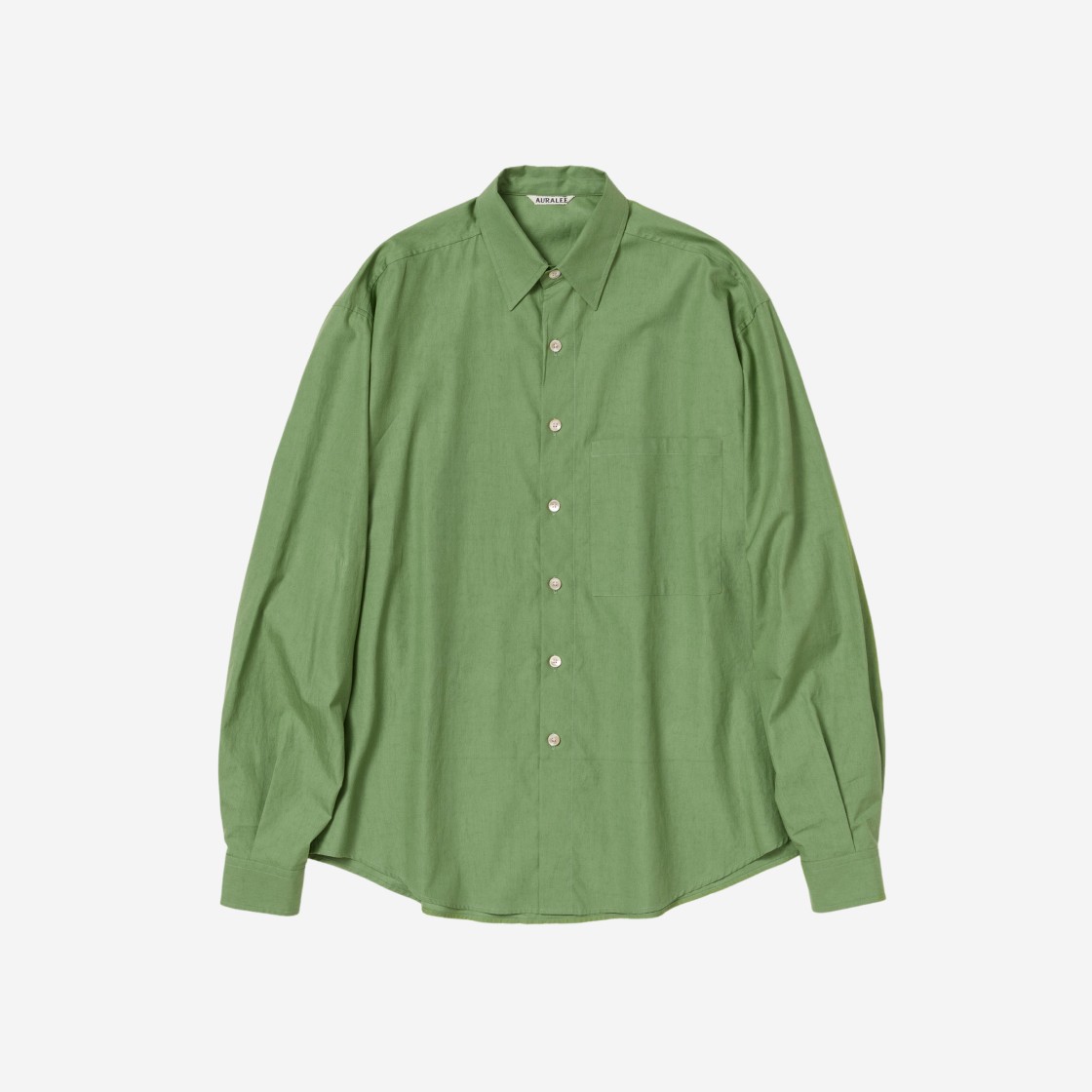 Auralee Washed Finx Twill Big Shirt Green - 23SS 상세 이미지 1