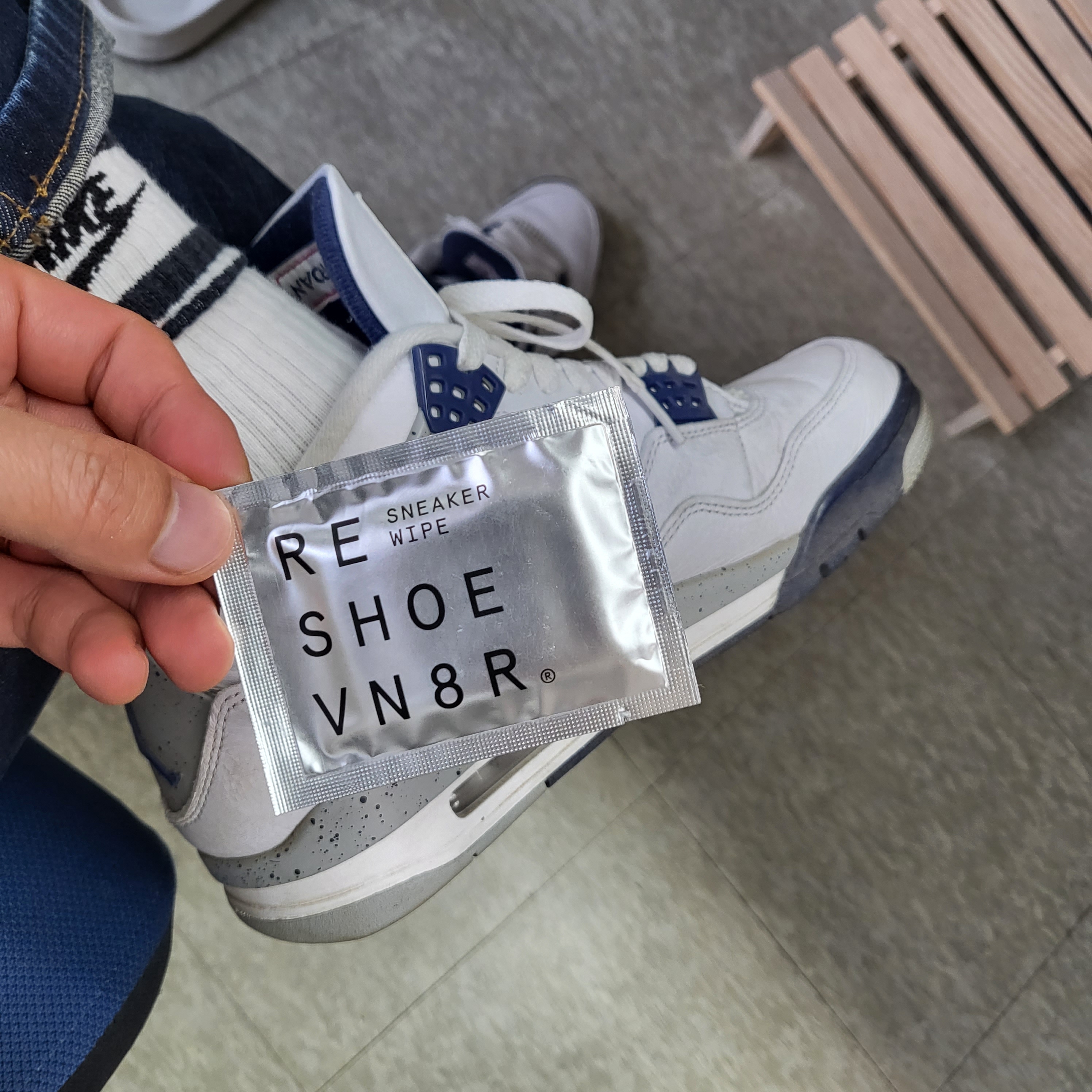 Jordan 4 Retro Midnight Navy 착용 스타일 - 1