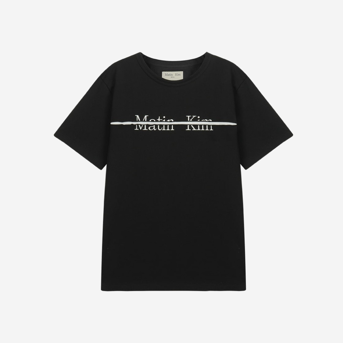 (W) Matin Kim Cutted Logo Layered Top Black 상세 이미지 1