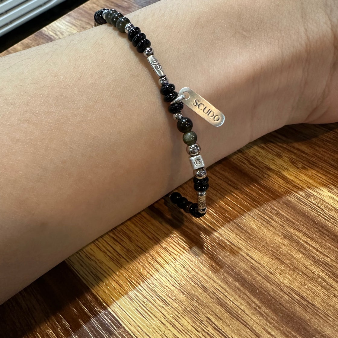 [SCUDO] 25SS-Ethnic Obsidian Onyx Karen 韓国 ブレスレット Scudo Ethnic Obsidian STYLE | KREAM