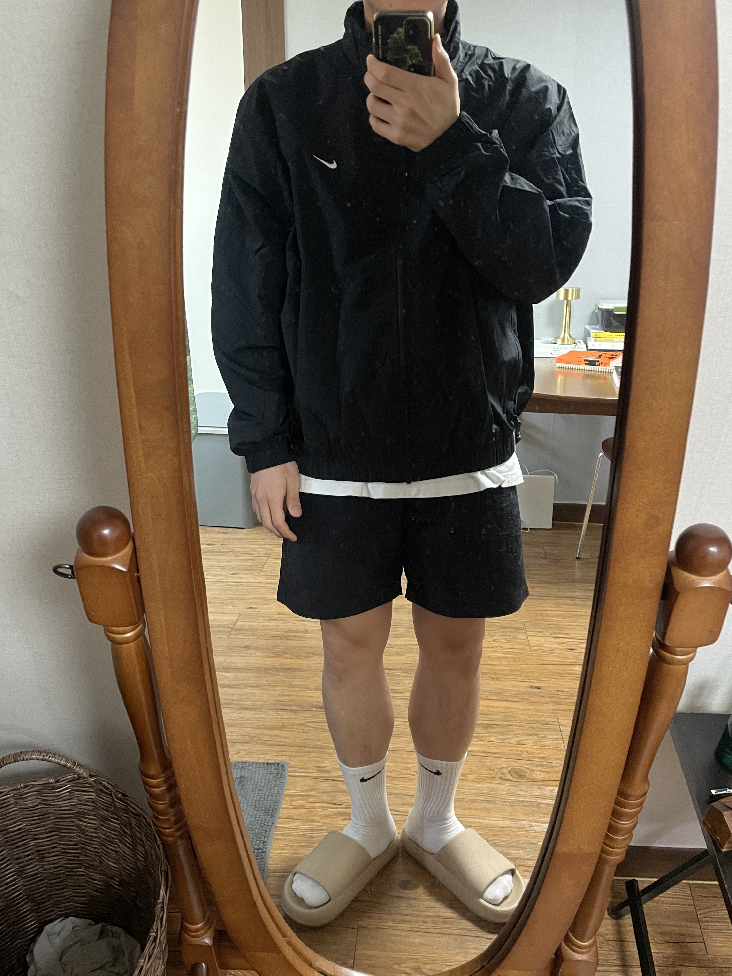 Nike NRG Solo Swoosh Woven Track Jacket Black - Asia 착용 스타일 - 2