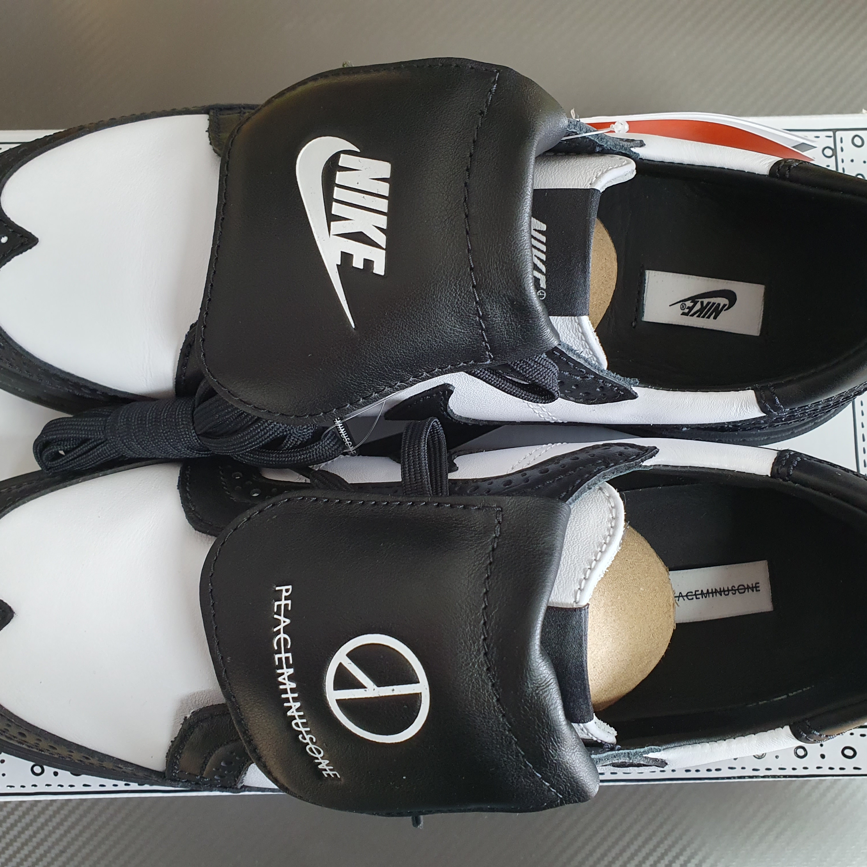Nike x Peaceminusone Kwondo1 Black and White 착용 스타일 - 5