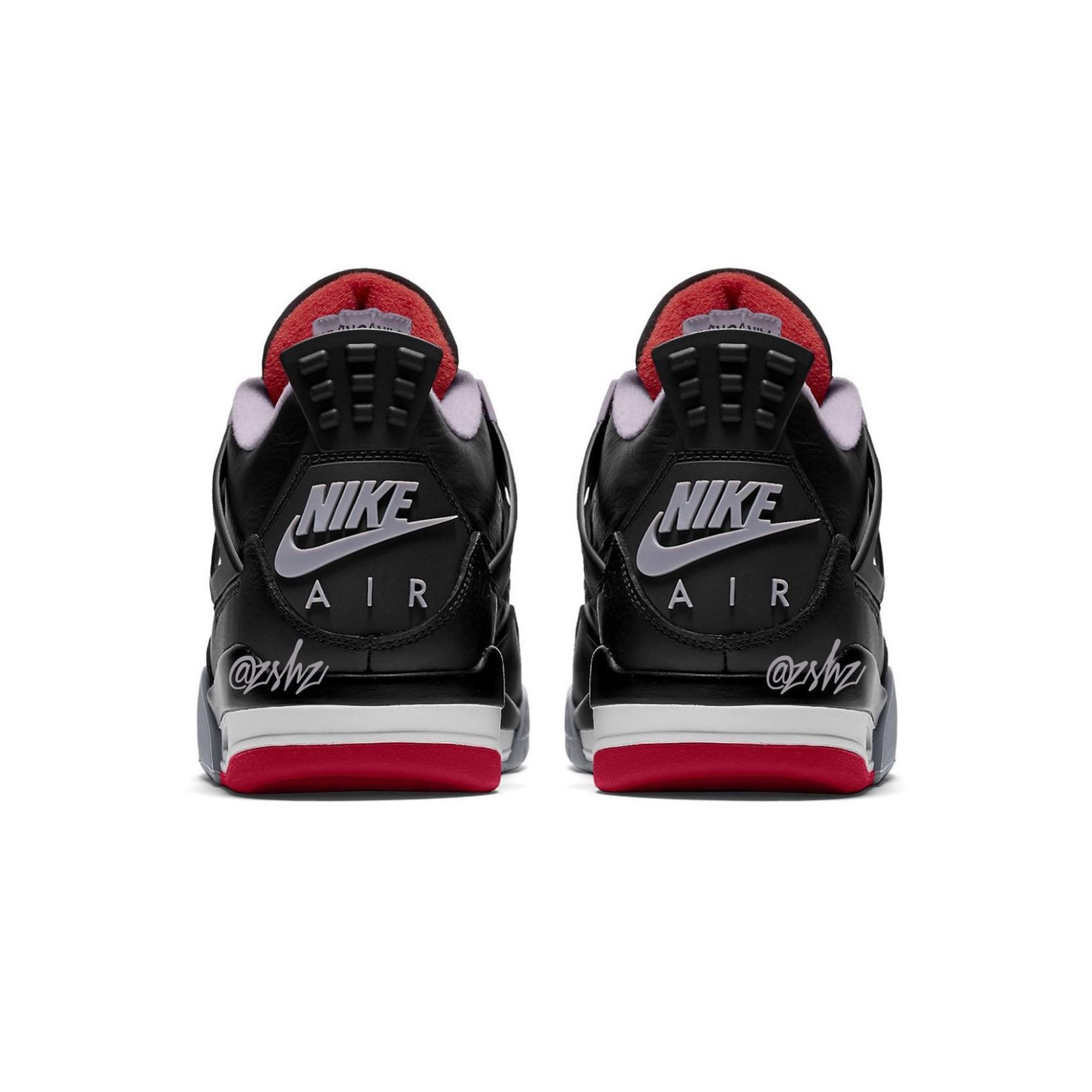 Jordan 4 Retro Bred 2019, Jordan 4 Retro Black Cement 2012 착용 스타일 - 3