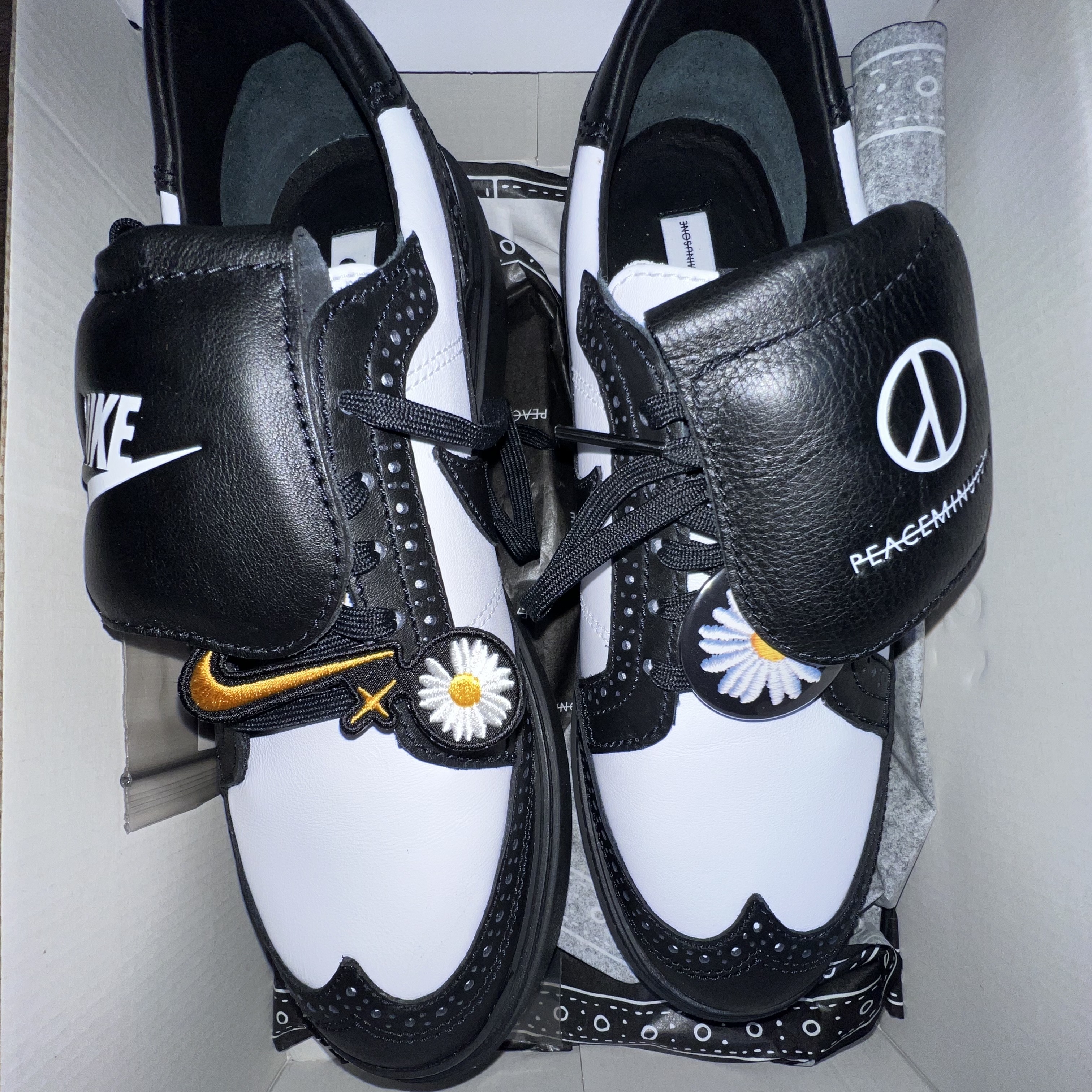 Nike x Peaceminusone Kwondo1 Black and White 착용 스타일