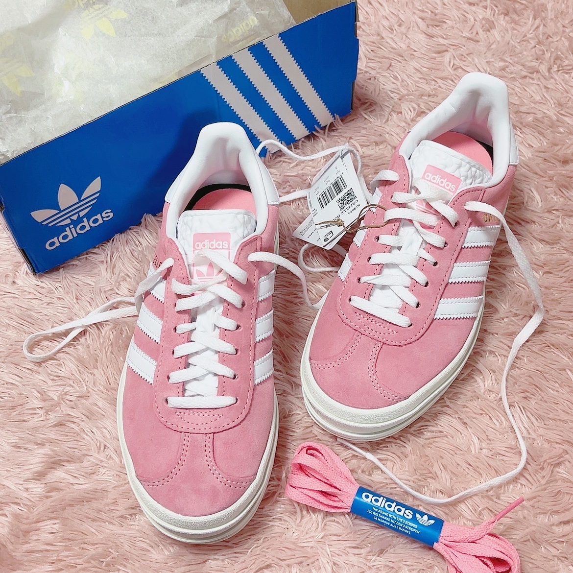 (W) Adidas Gazelle Bold Super Pop 착용 스타일