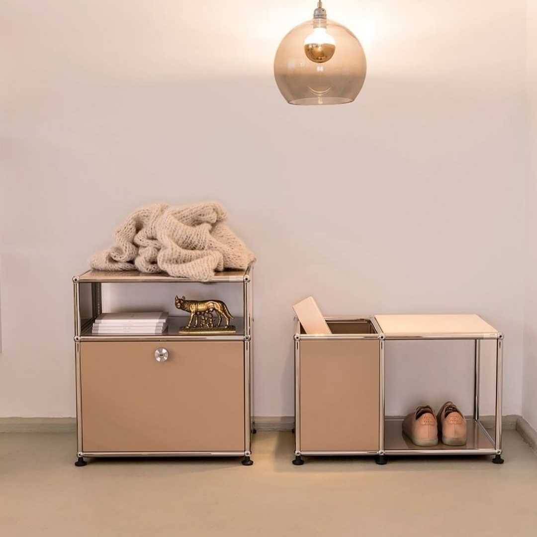 USM Haller Bedside Table Cream 착용 스타일