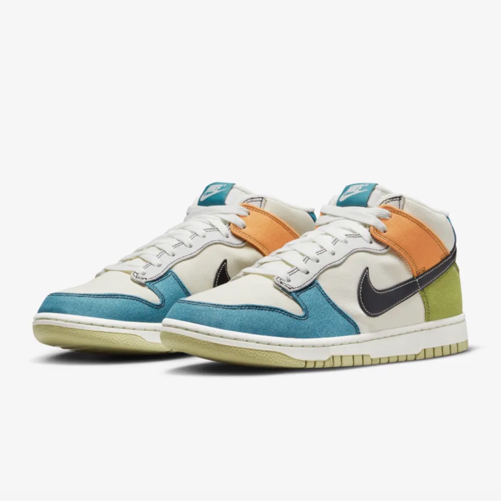 Nike Dunk Mid Mineral Teal and Moss 착용 스타일 - 4