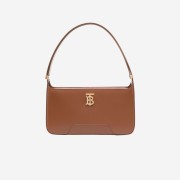 Burberry Leather TB Shoulder Bag Warm Tan