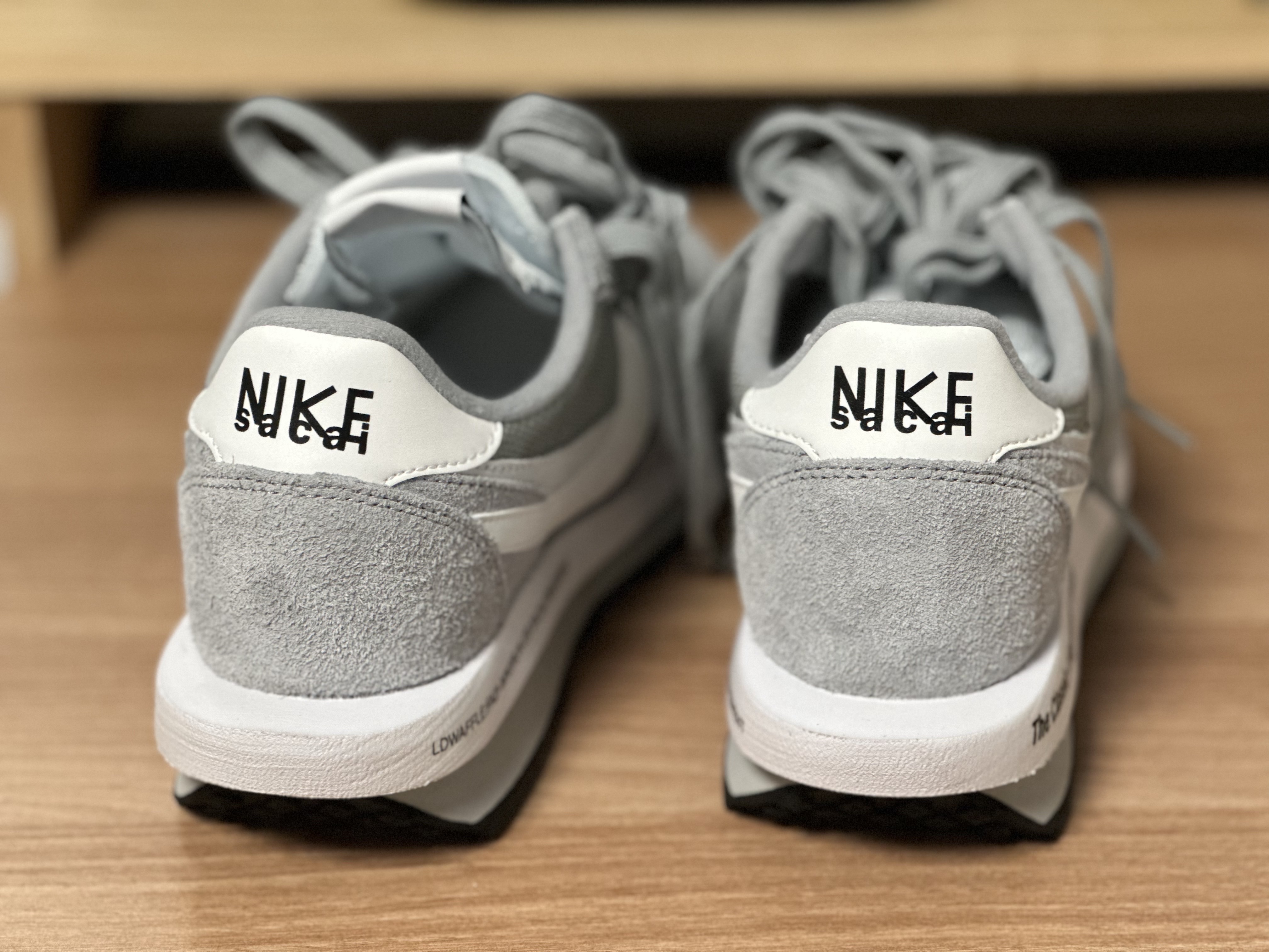 Nike x Sacai x Fragment LDWaffle Light Smoke Grey 착용 스타일 - 5