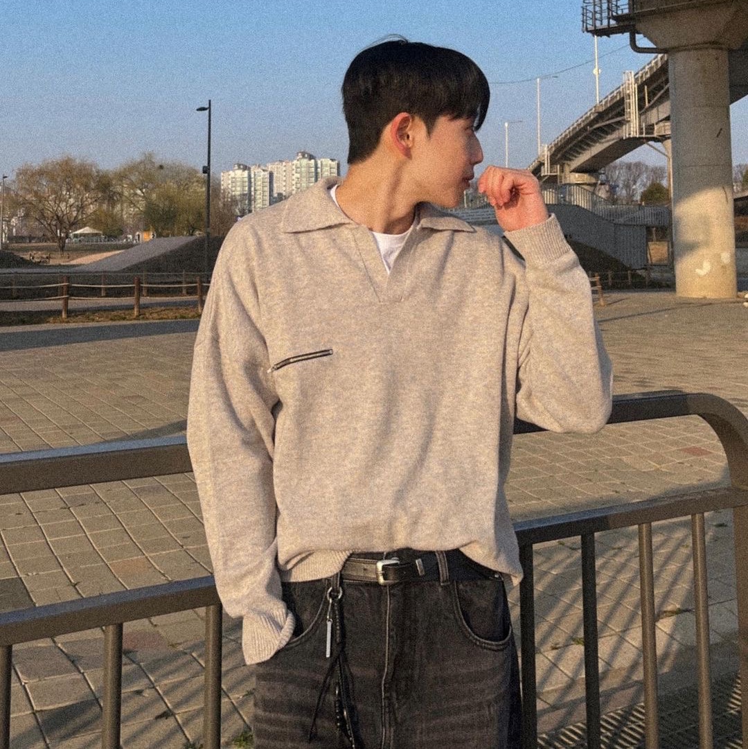 Millo Archive Reflect Curved Pants Washed Black 착용 스타일 - 4