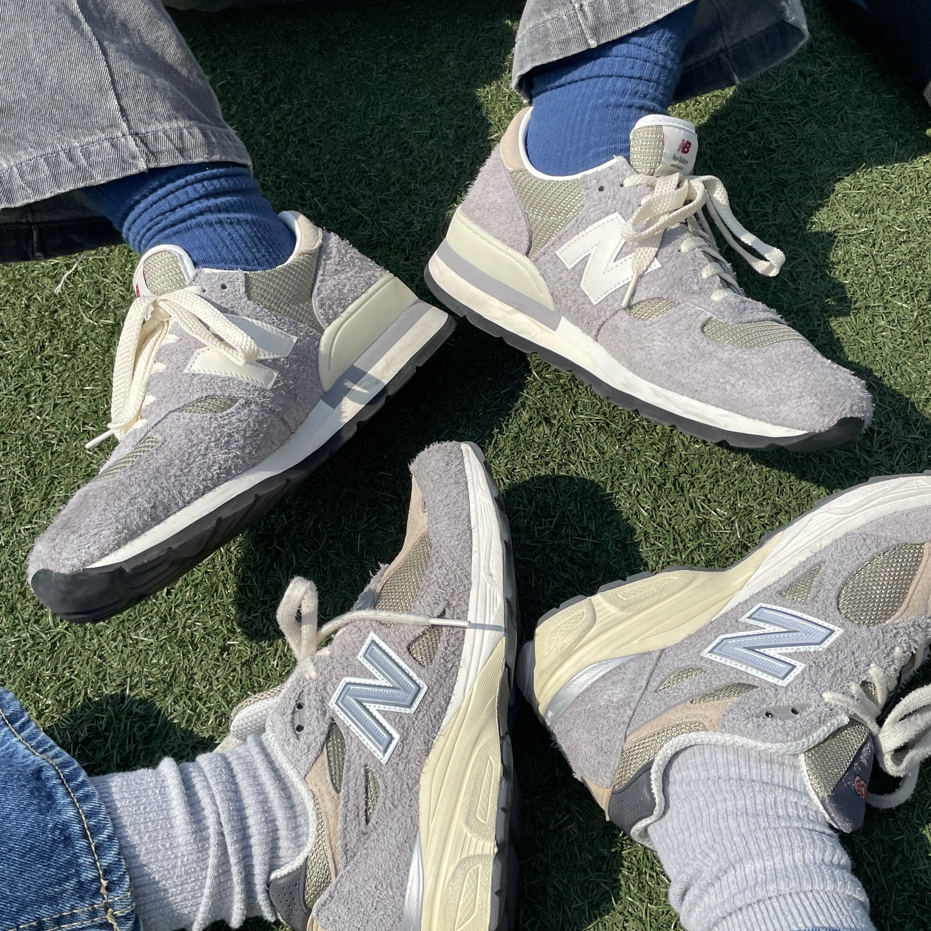 New Balance 990v1 Made in USA Marblehead Incense 착용 스타일 - 2
