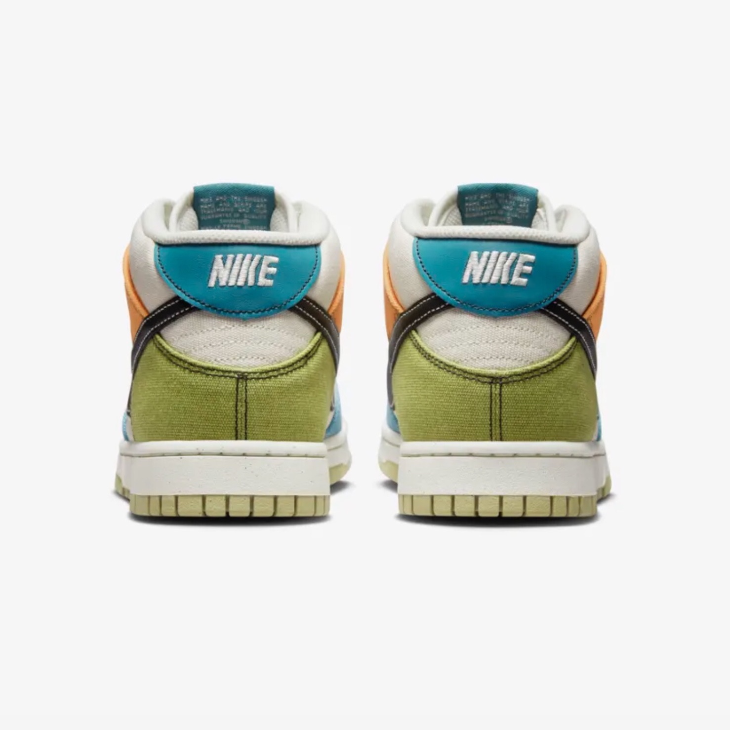 Nike Dunk Mid Mineral Teal and Moss 착용 스타일 - 3