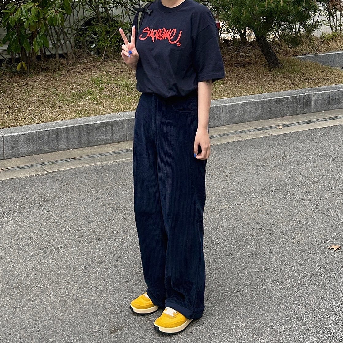Supreme Handstyle T-Shirt Navy - 22SS, Nike x Tom Sachs General Purpose Shoe Archive 착용 스타일 - 1