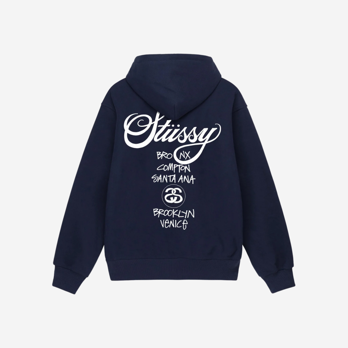 Stussy world best sale tour hoodie black