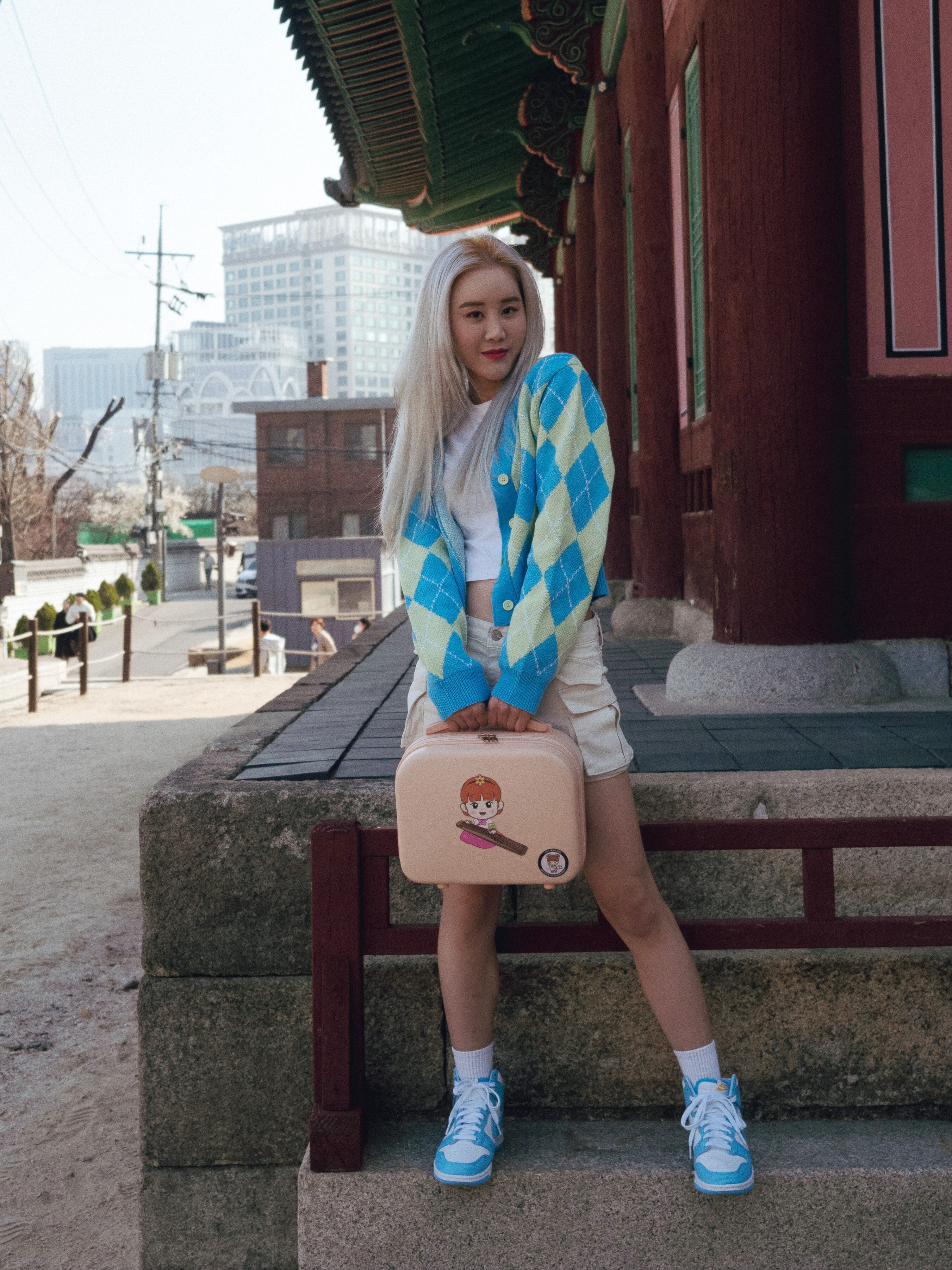 Nike Dunk High Retro Blue Chill 착용 스타일