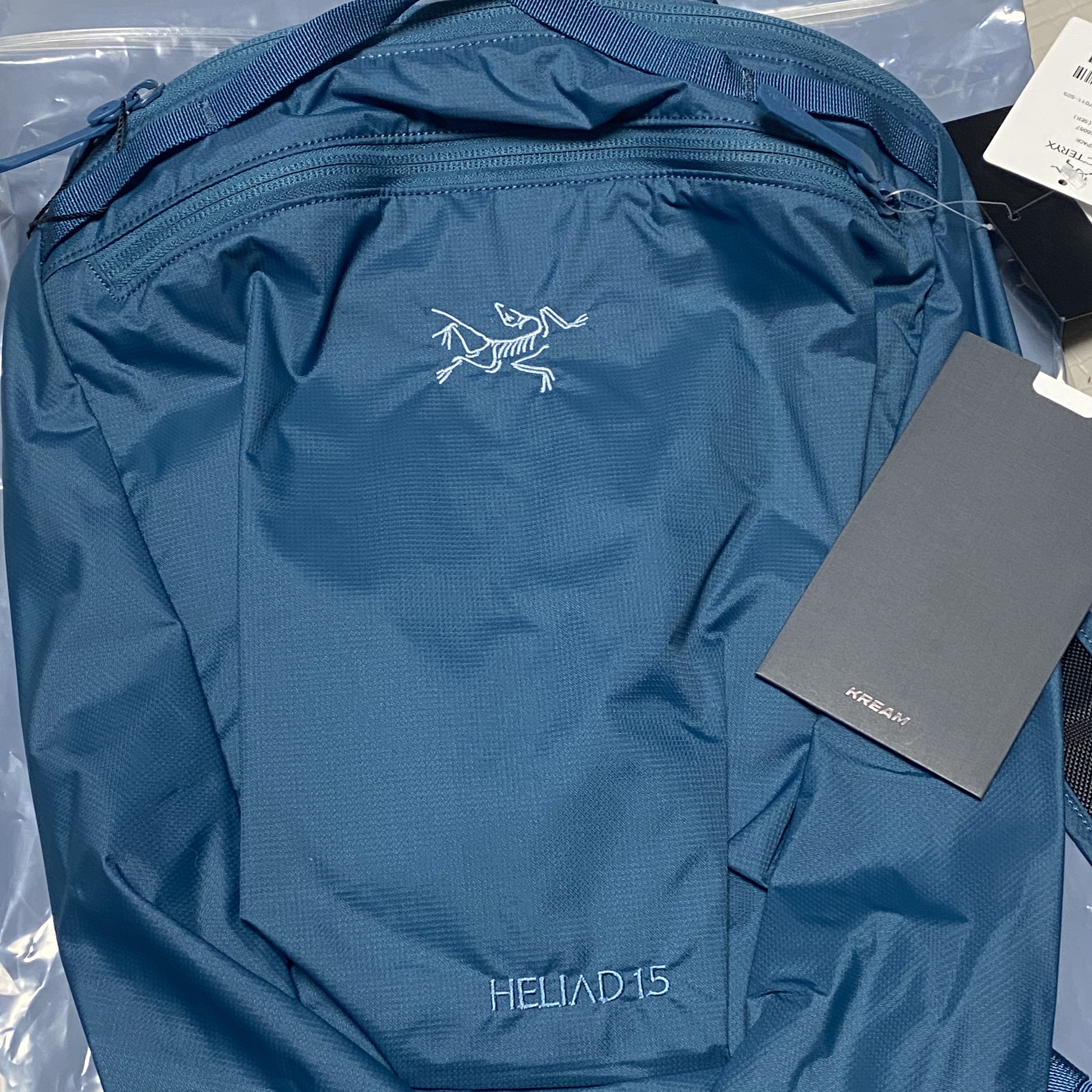 Arc'teryx Heliad 15 Backpack Serene 착용 스타일 - 1