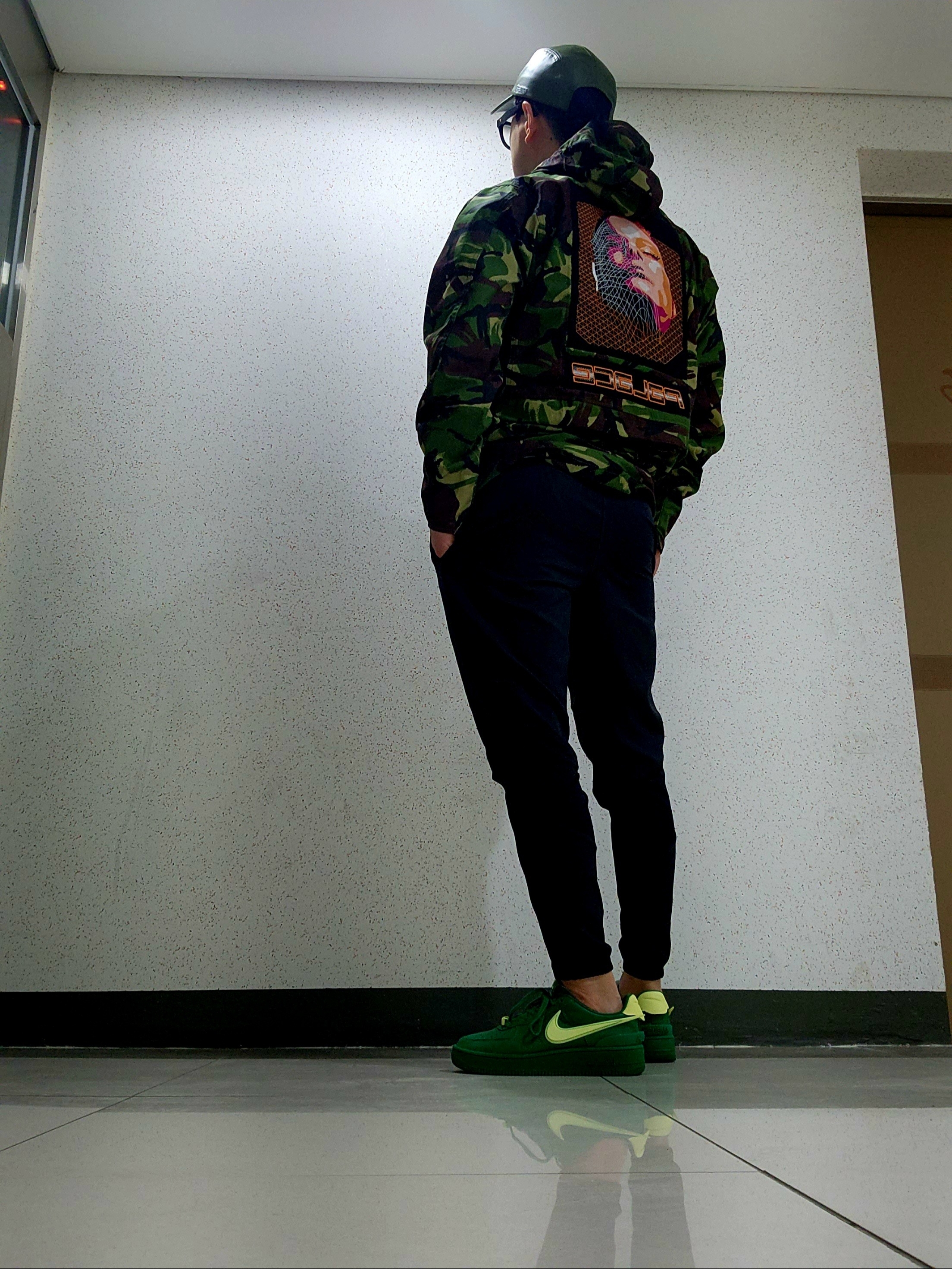 Nike x Ambush Air Force 1 Low SP Pine Green and Citron, Supreme Gore-Tex Leather Camp Cap Olive - 22SS 착용 스타일 - 2