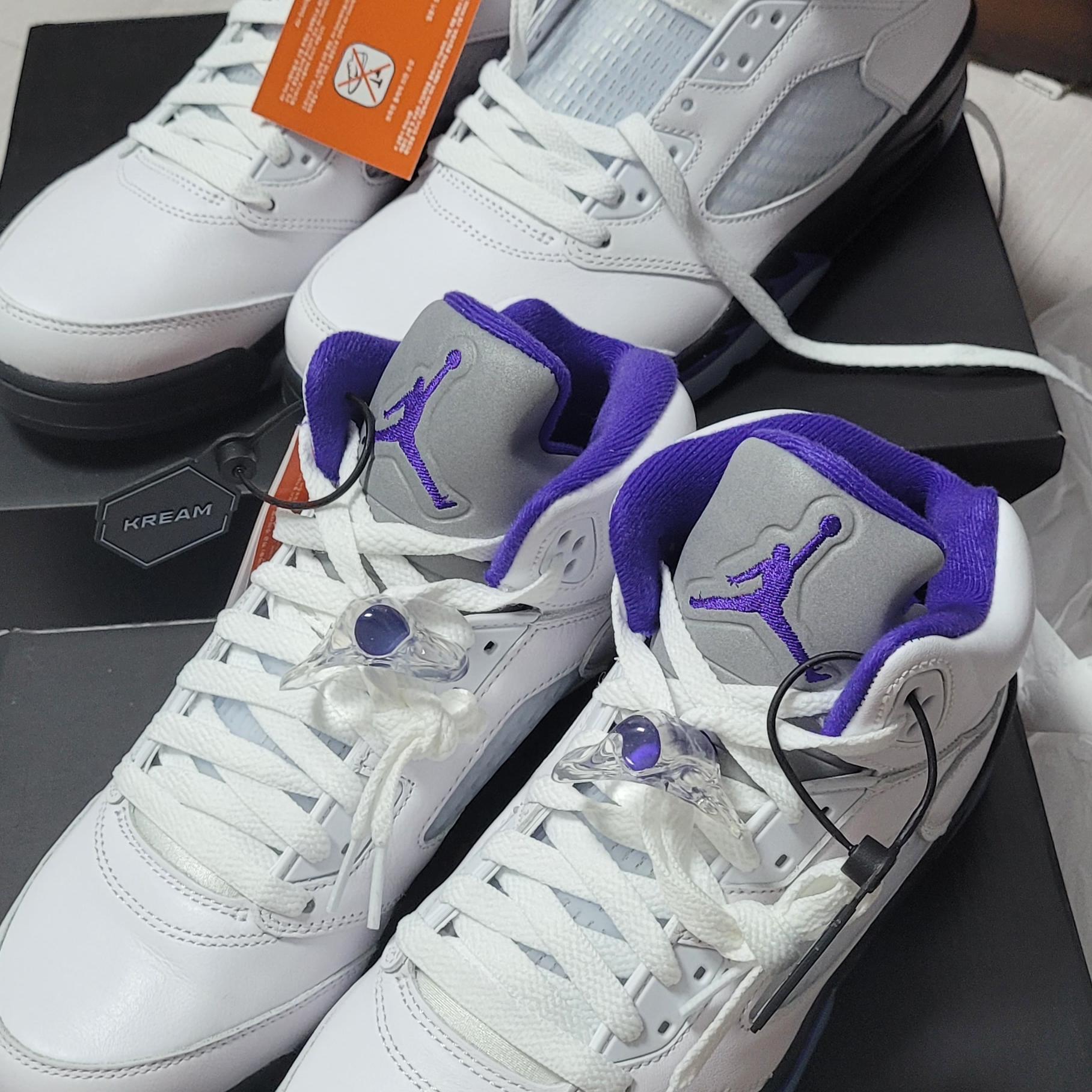 (GS) Jordan 5 Retro Dark Concord 착용 스타일 - 4