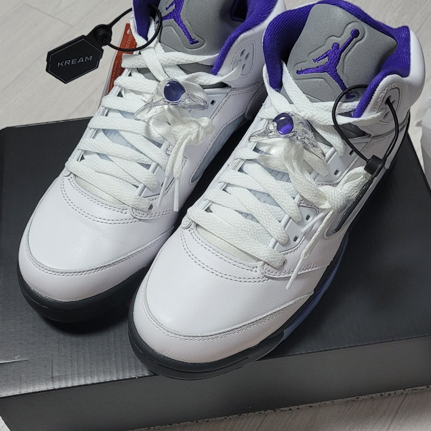 (GS) Jordan 5 Retro Dark Concord 착용 스타일 - 3