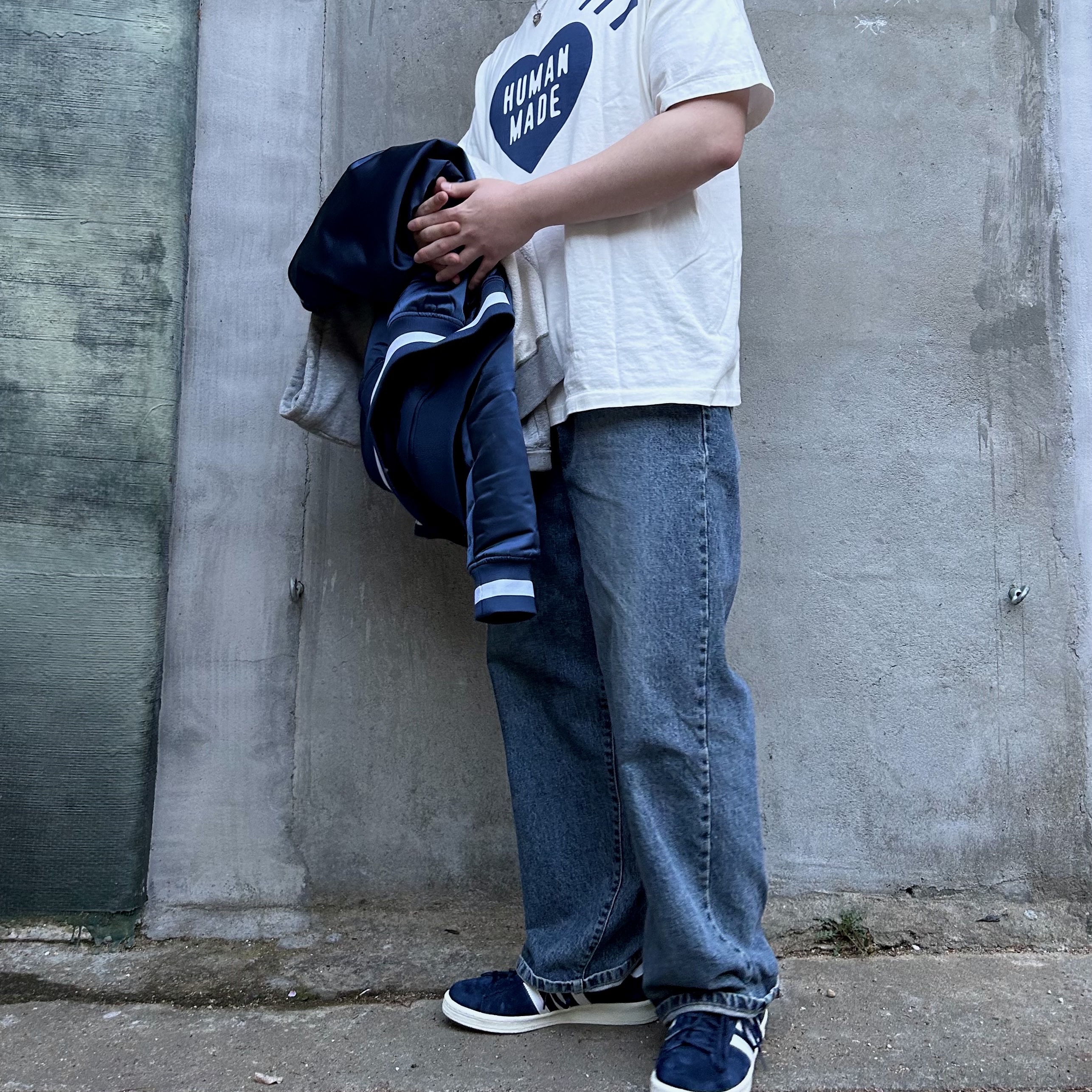 Adidas Campus 80s Collegiate Navy 착용 스타일 - 3