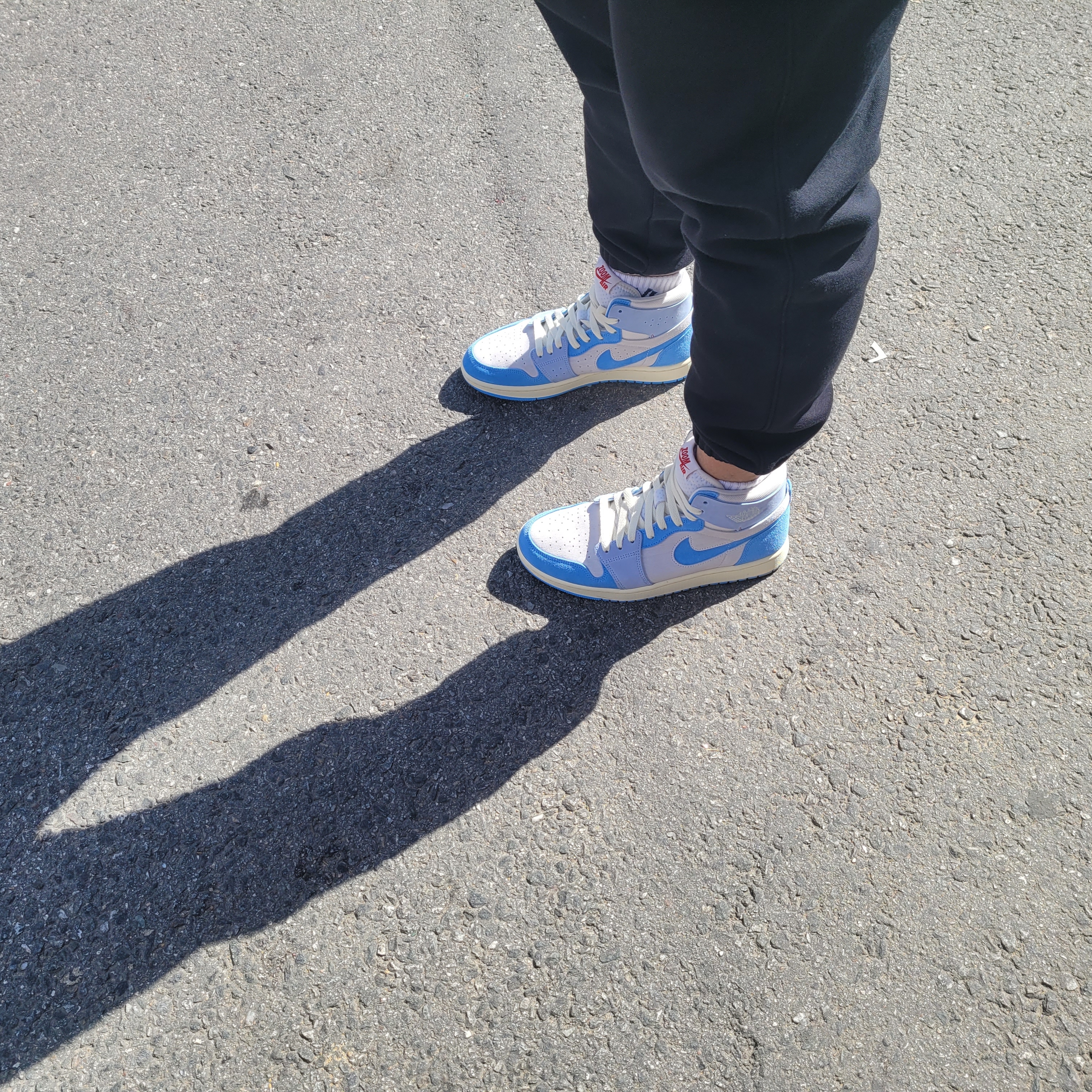 (W) Jordan 1 Zoom Air CMFT 2 Phantom University Blue 착용 스타일 - 2