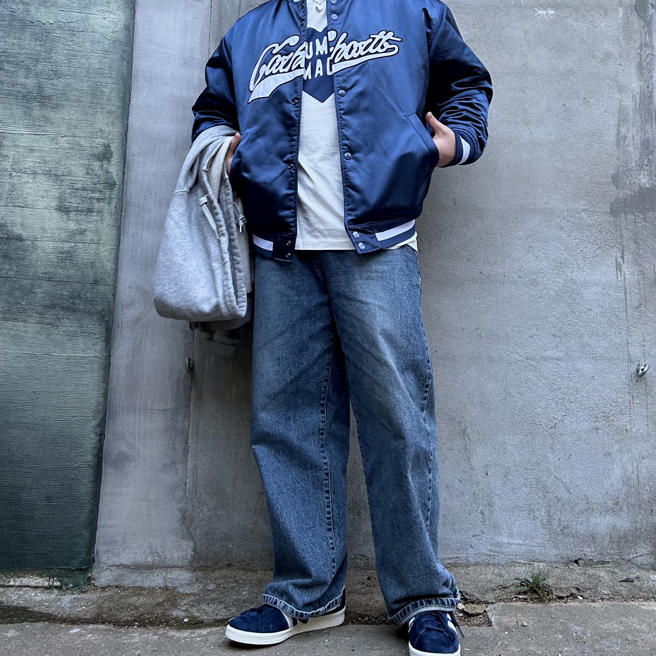 Adidas Campus 80s Collegiate Navy 착용 스타일 - 2