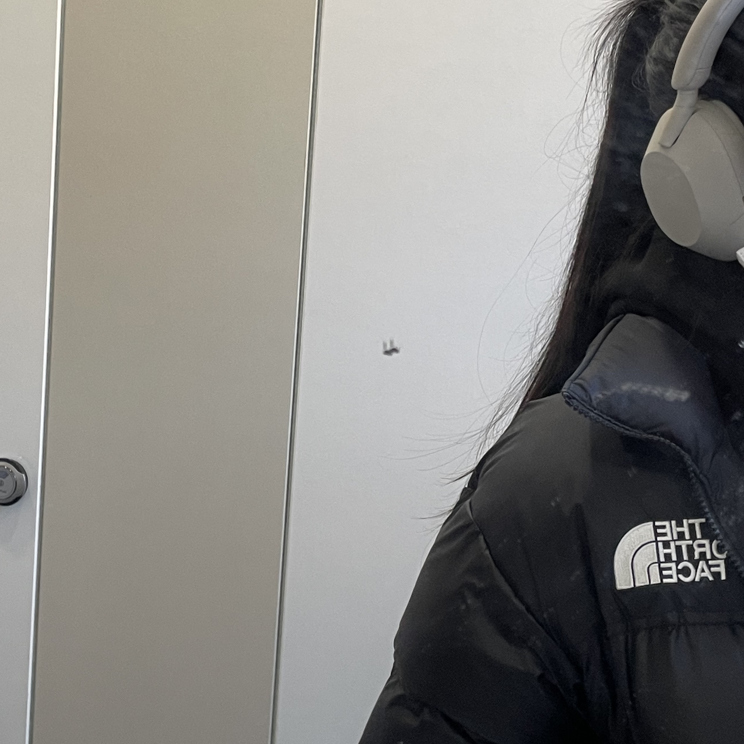 The North Face 1996 Eco Nuptse Jacket Black, Sony WH-1000XM5 Silver (Korean Ver.) 착용 스타일