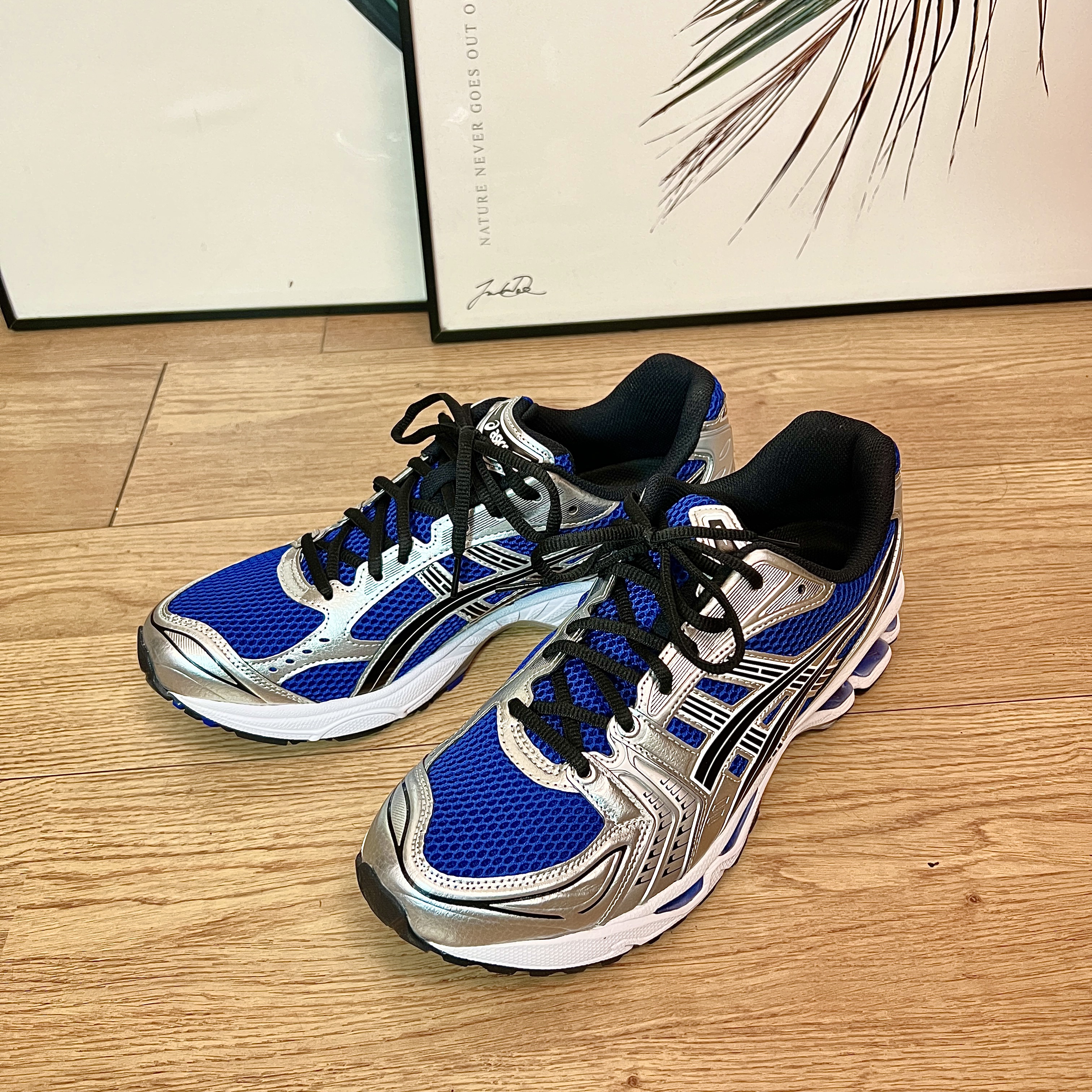 Asics Gel-Kayano 14 Monaco Blue Black 착용 스타일