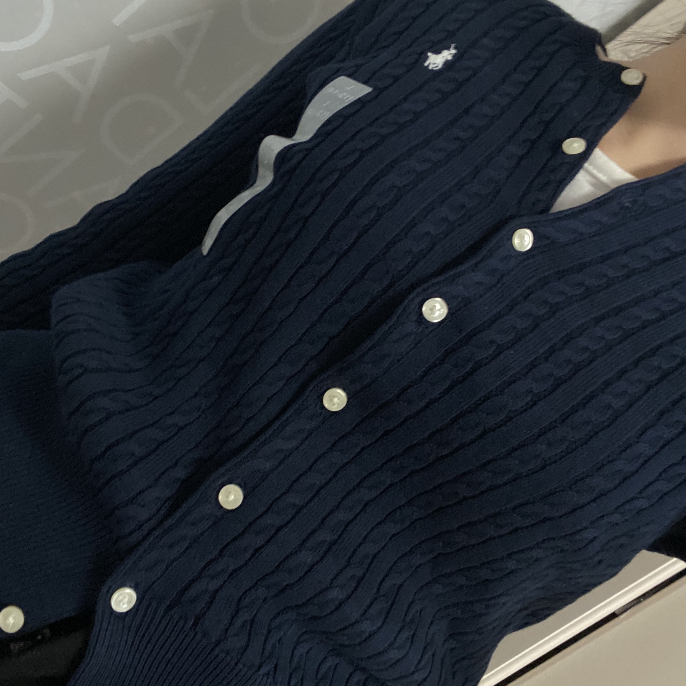 [30% 적립] Polo Ralph Lauren Children Mini Cable Cotton Cardigan Hunter Navy 착용 스타일