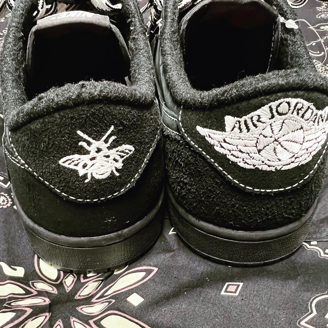 Jordan 1 x Travis Scott Retro Low OG SP Black Phantom, Jordan 1 x Travis Scott Retro Low OG SP Sail and Ridgerock 착용 스타일 - 5