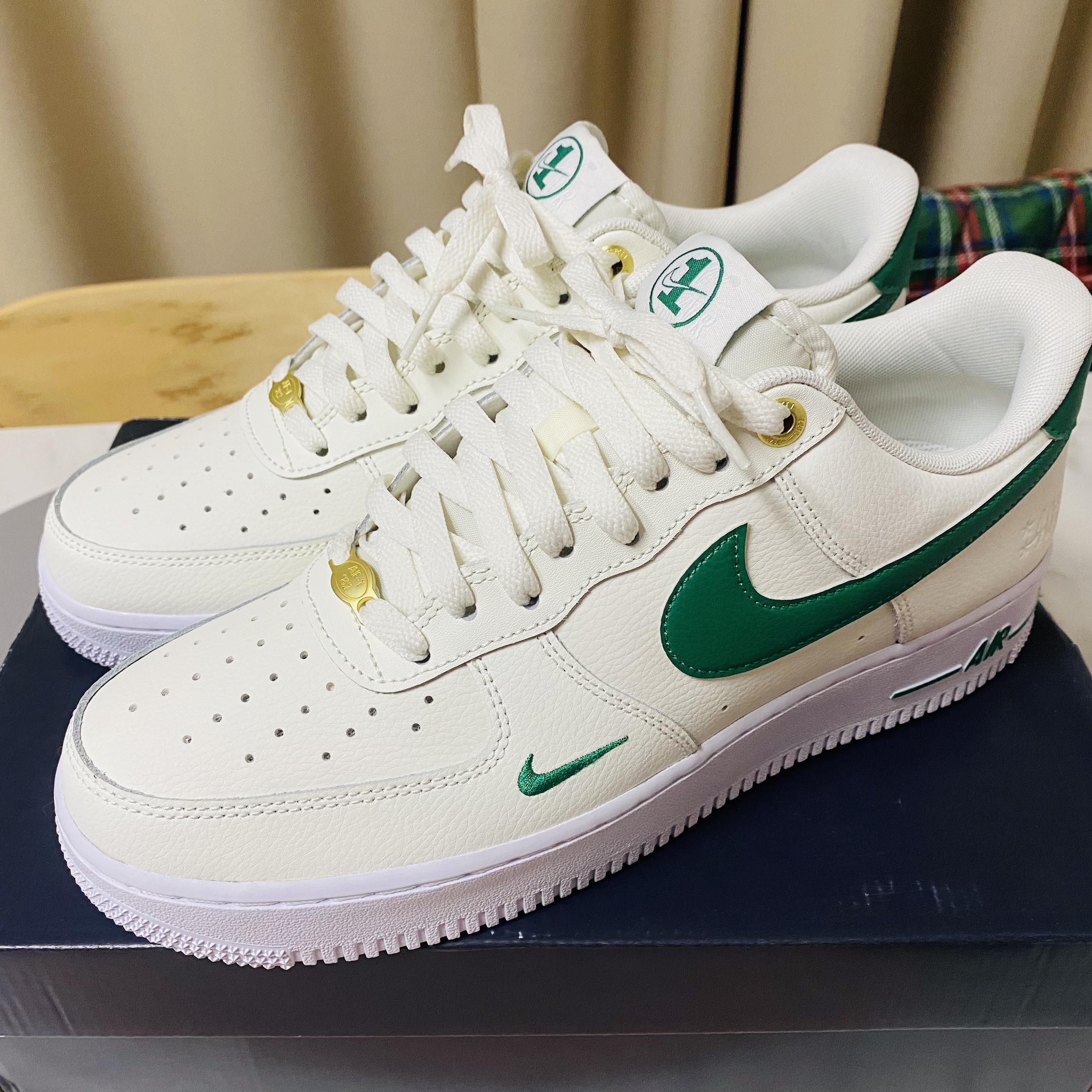 Nike Air Force 1 '07 LV8 40th Anniversary Join Forces Sail Malachite 착용 스타일