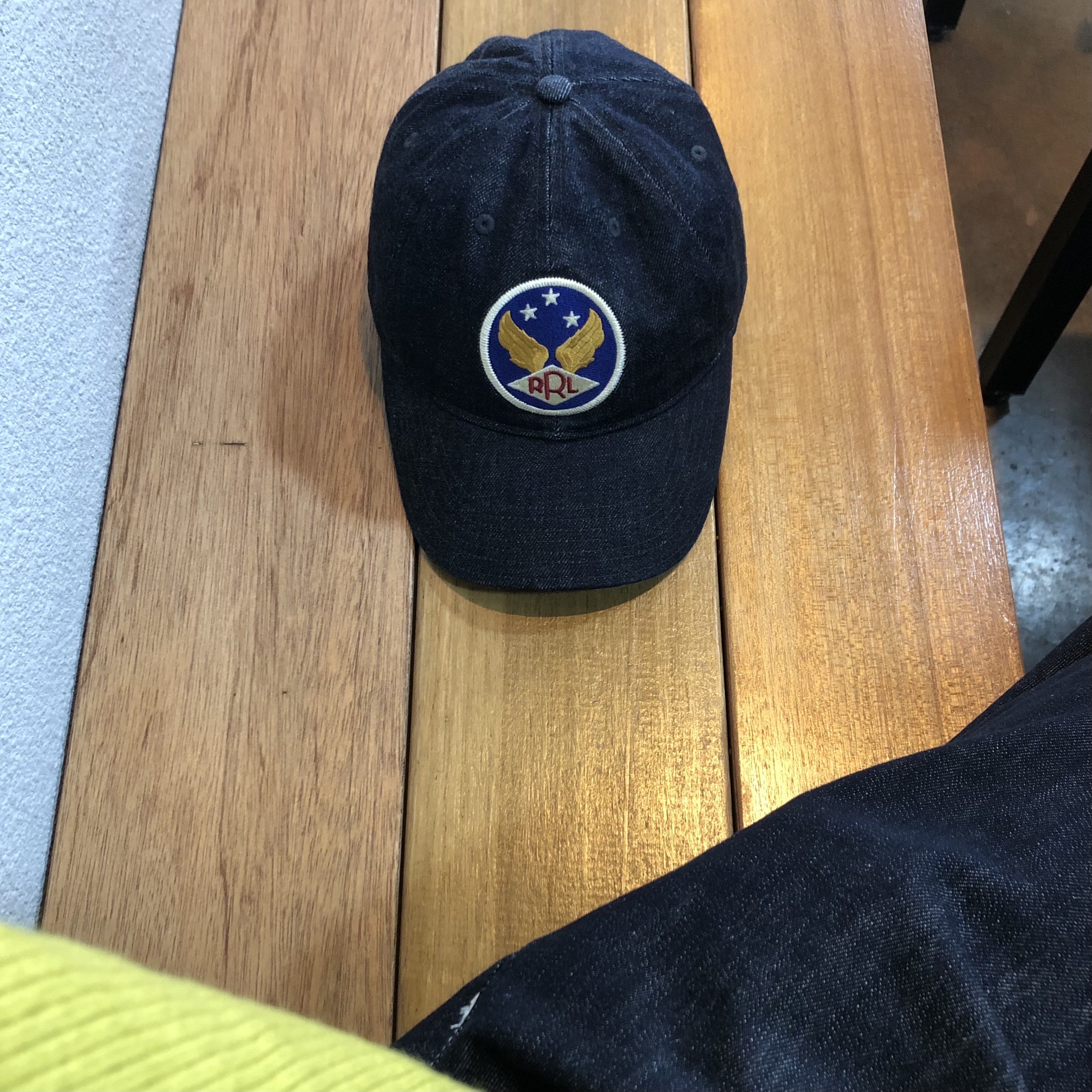 Double RL Garment Dyeing Twill Ball Cap Indigo 착용 스타일 - 2