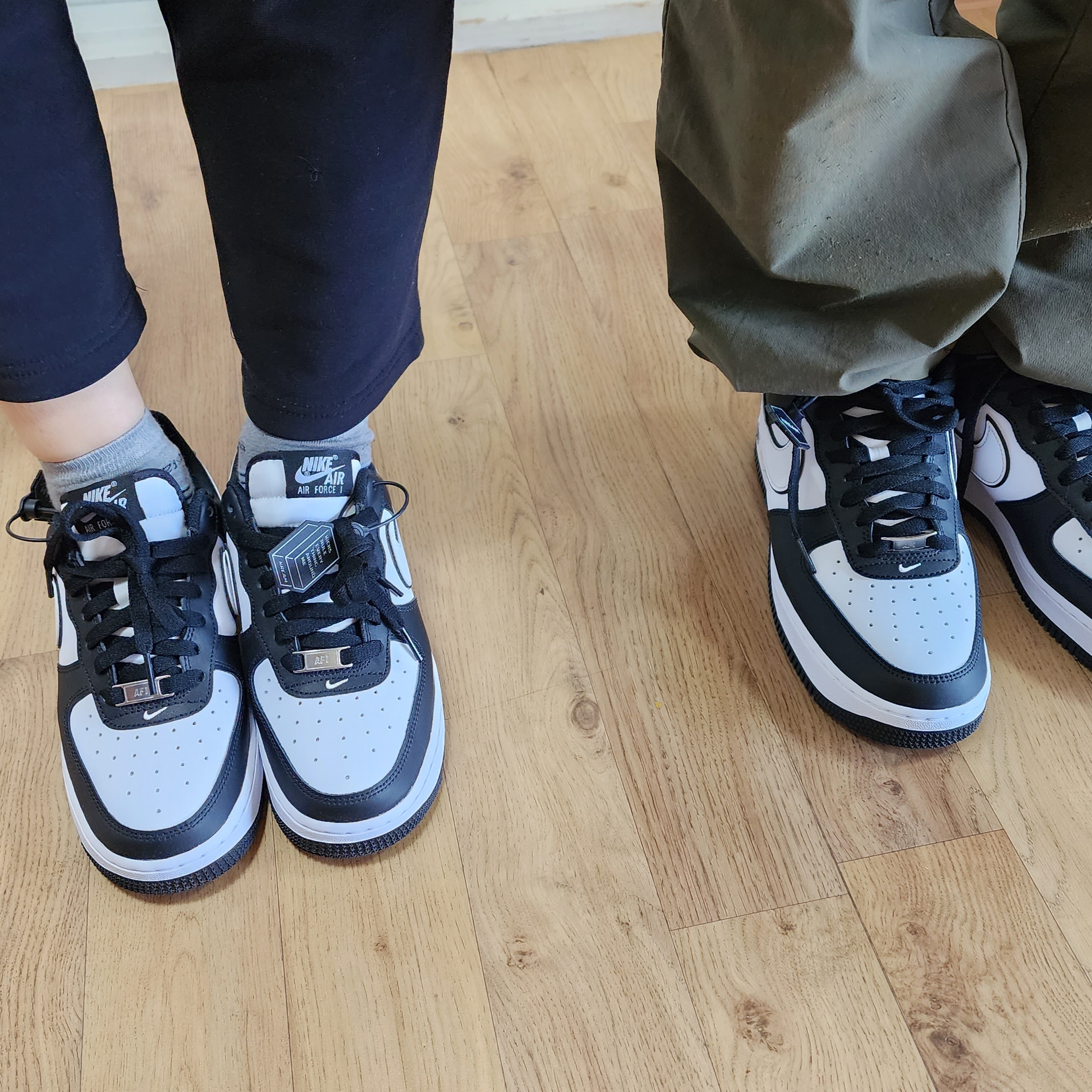 Nike Air Force 1 '07 Black White 착용 스타일