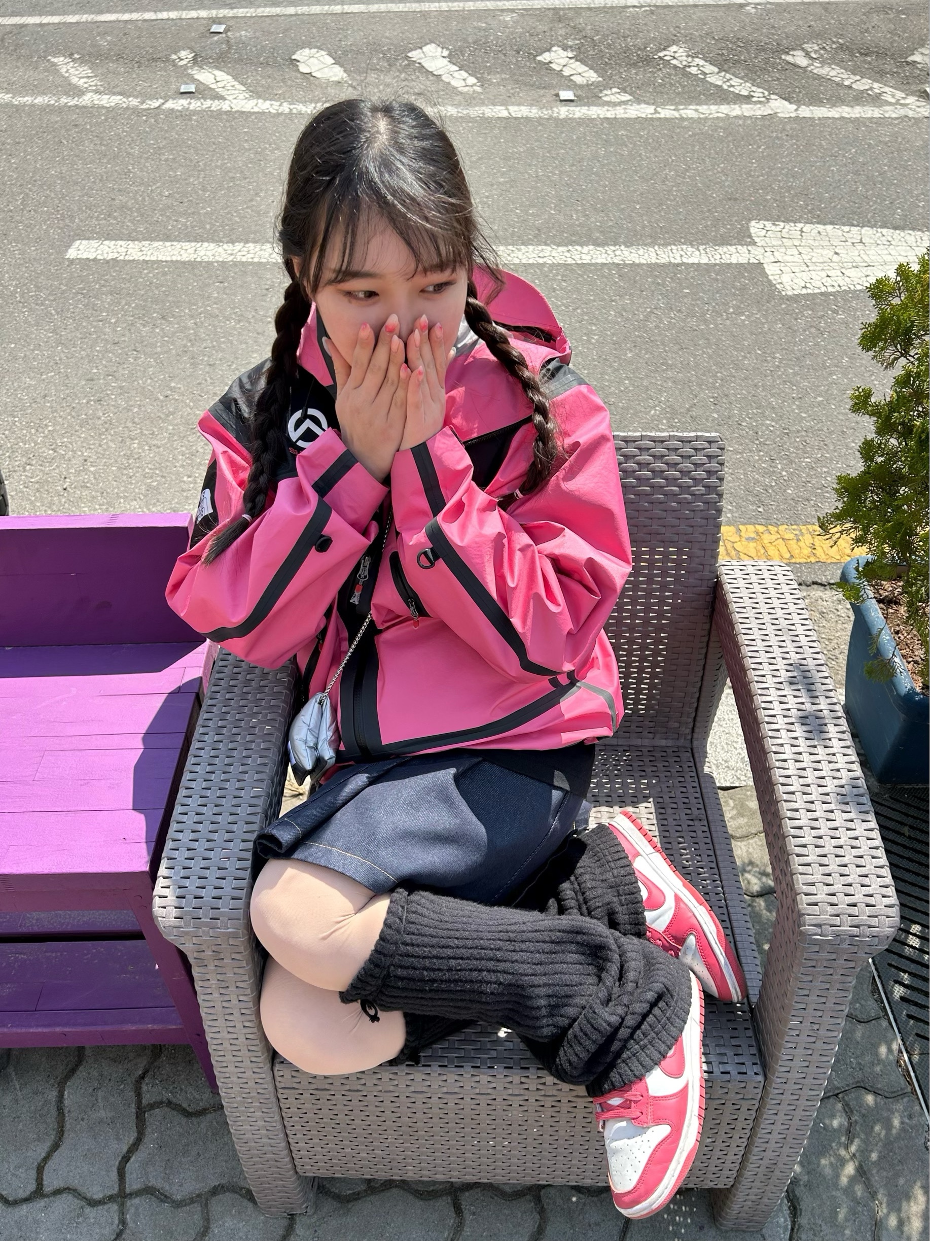 (W) Nike Dunk Low Archeo Pink, Supreme x The North Face Summit Series Outer Tape Seam Jacket Pink - 21SS 착용 스타일
