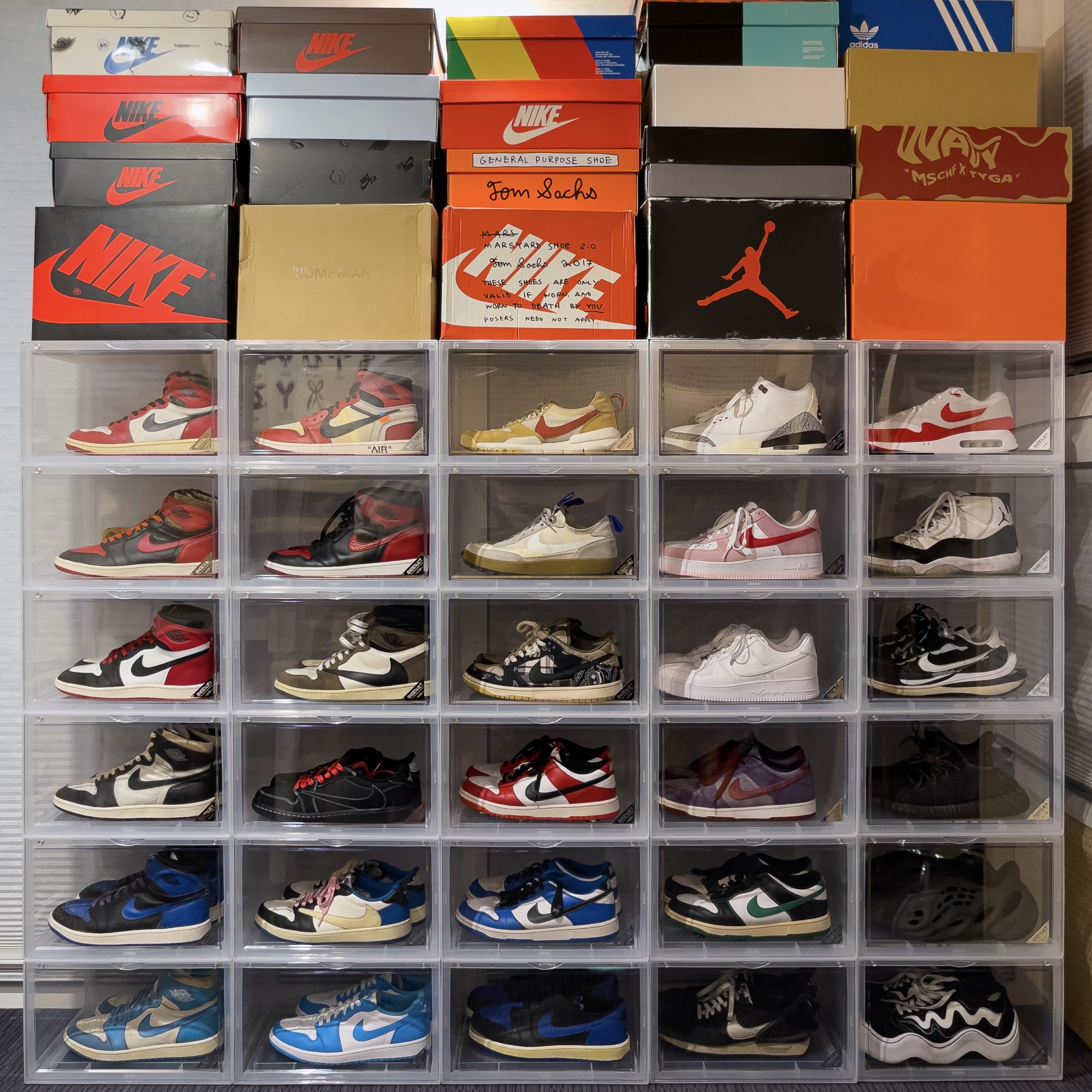 Jordan 1 OG Chicago 1985, Jordan 1 x Off-White Retro High Chicago The Ten 착용 스타일